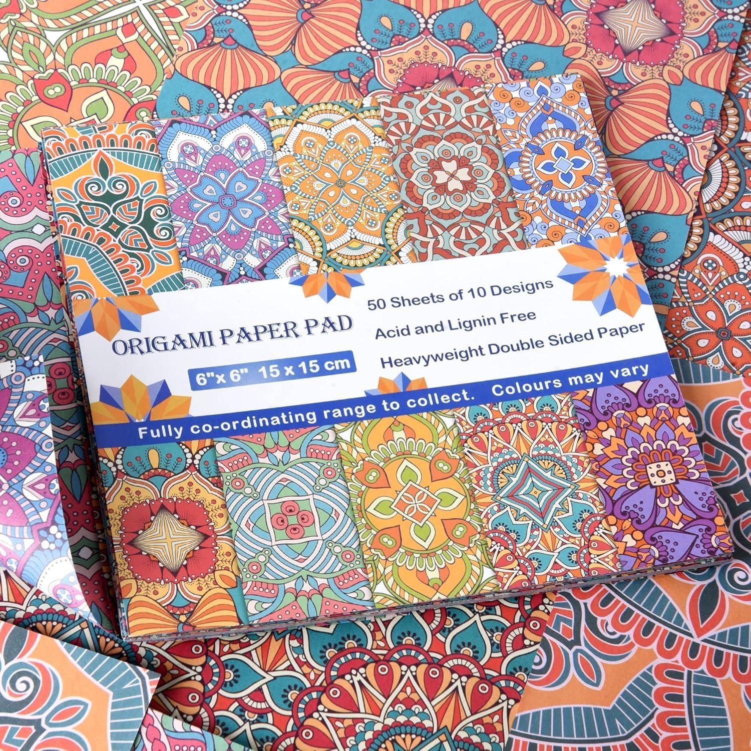 Kit de Papel de Origami Doble Cara 100 Hojas 20 Colores 15x15cm Chiyo