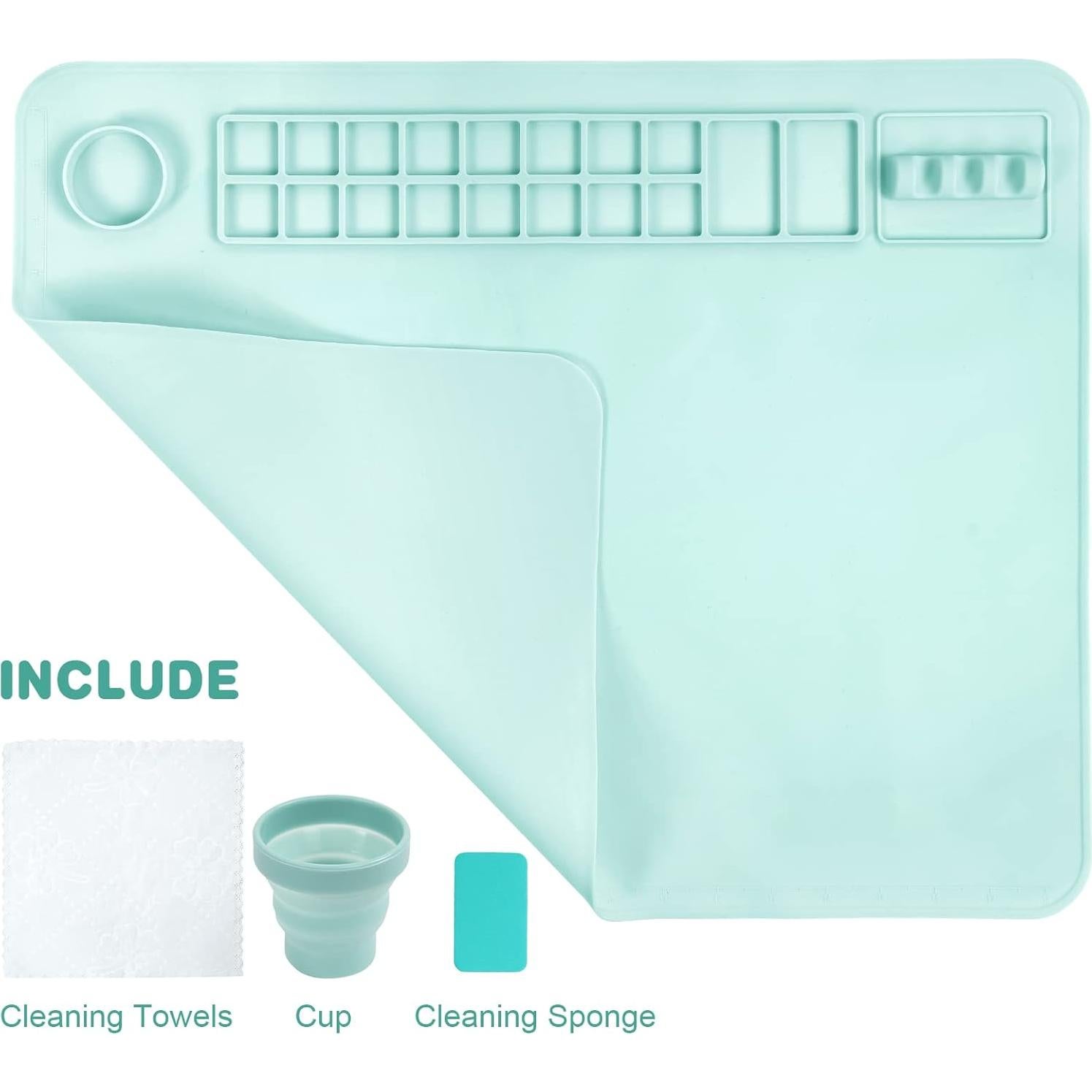 Alfombrilla de Pintura de Silicona OSDUE 50x40cm Azul