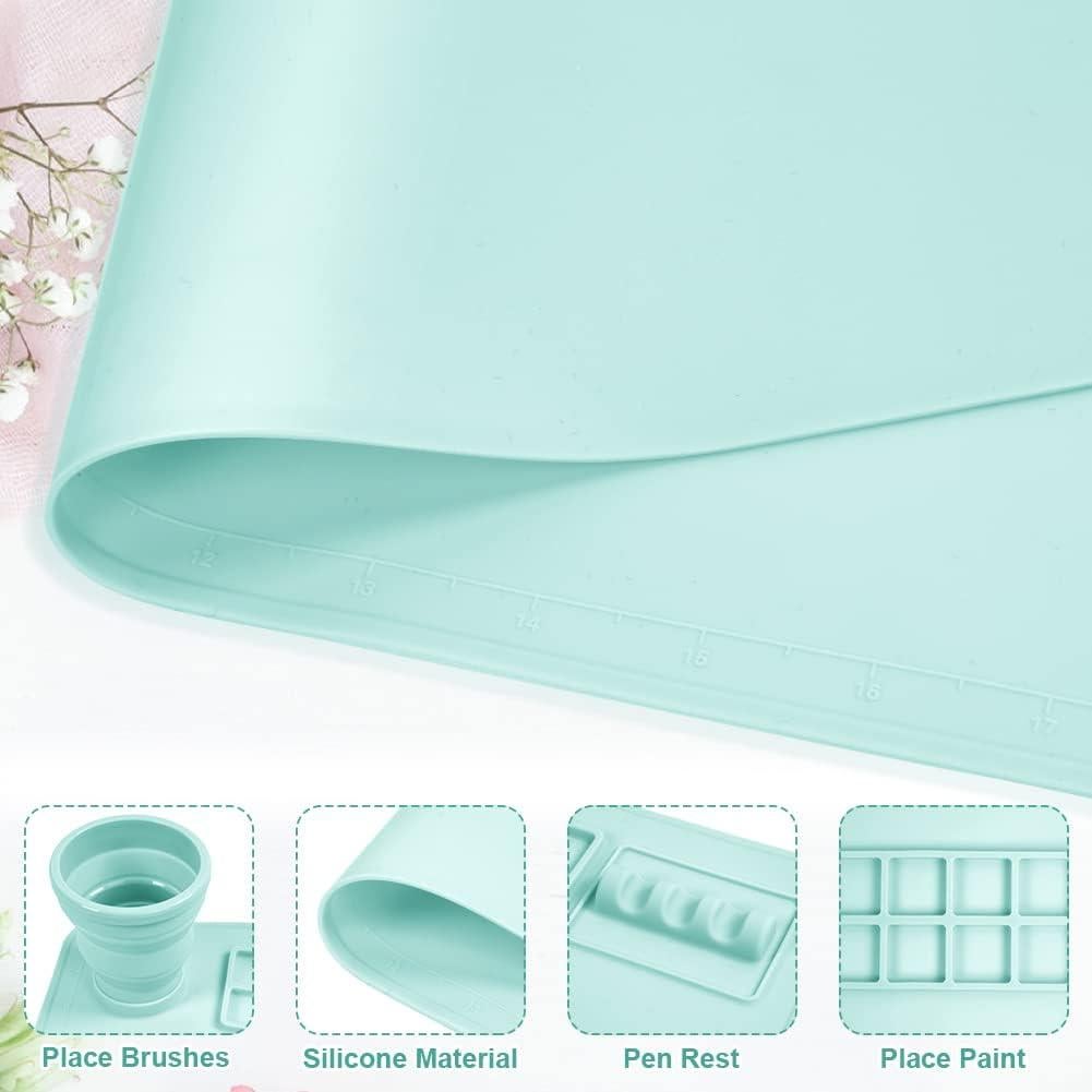 Alfombrilla de Pintura de Silicona OSDUE 50x40cm Azul