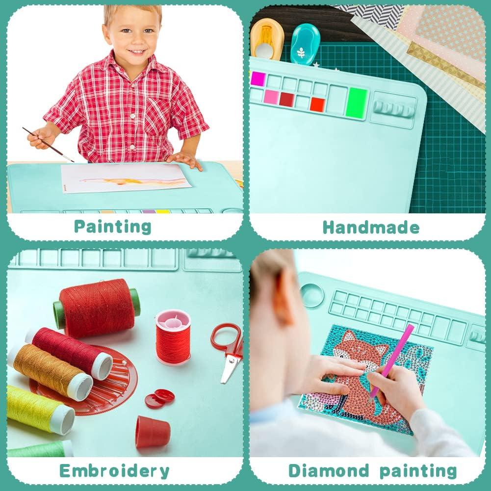 Alfombrilla de Pintura de Silicona OSDUE 50x40cm Azul