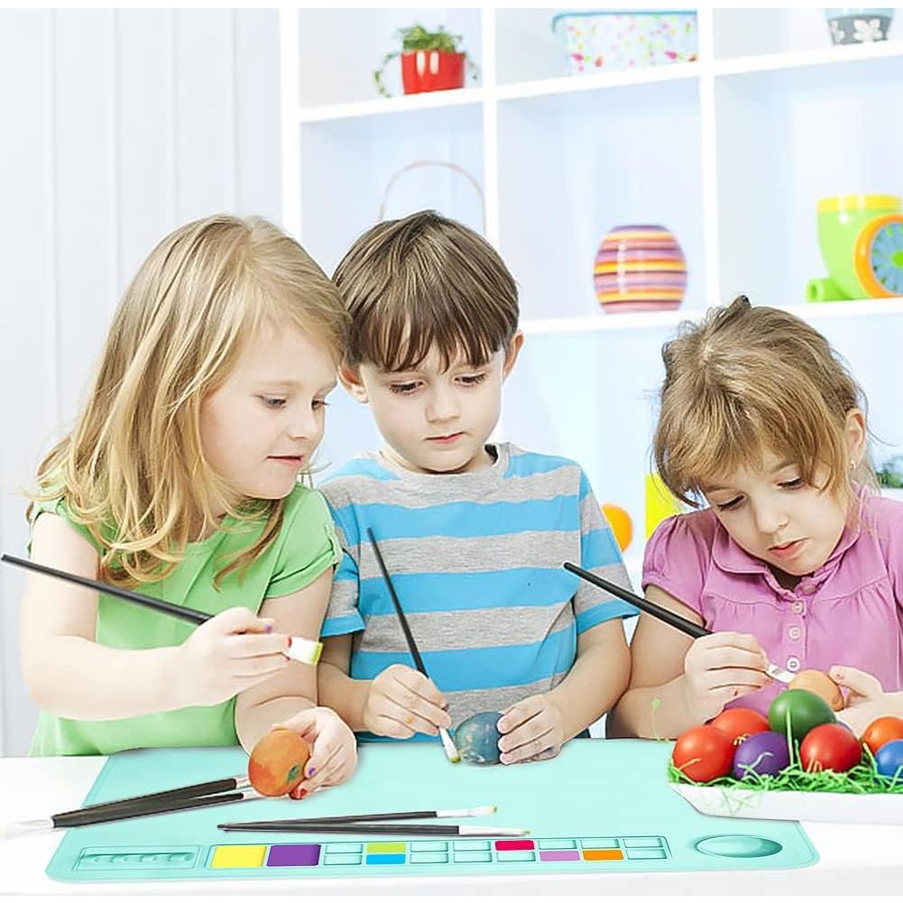 Alfombrilla de Pintura de Silicona OSDUE 50x40cm Azul