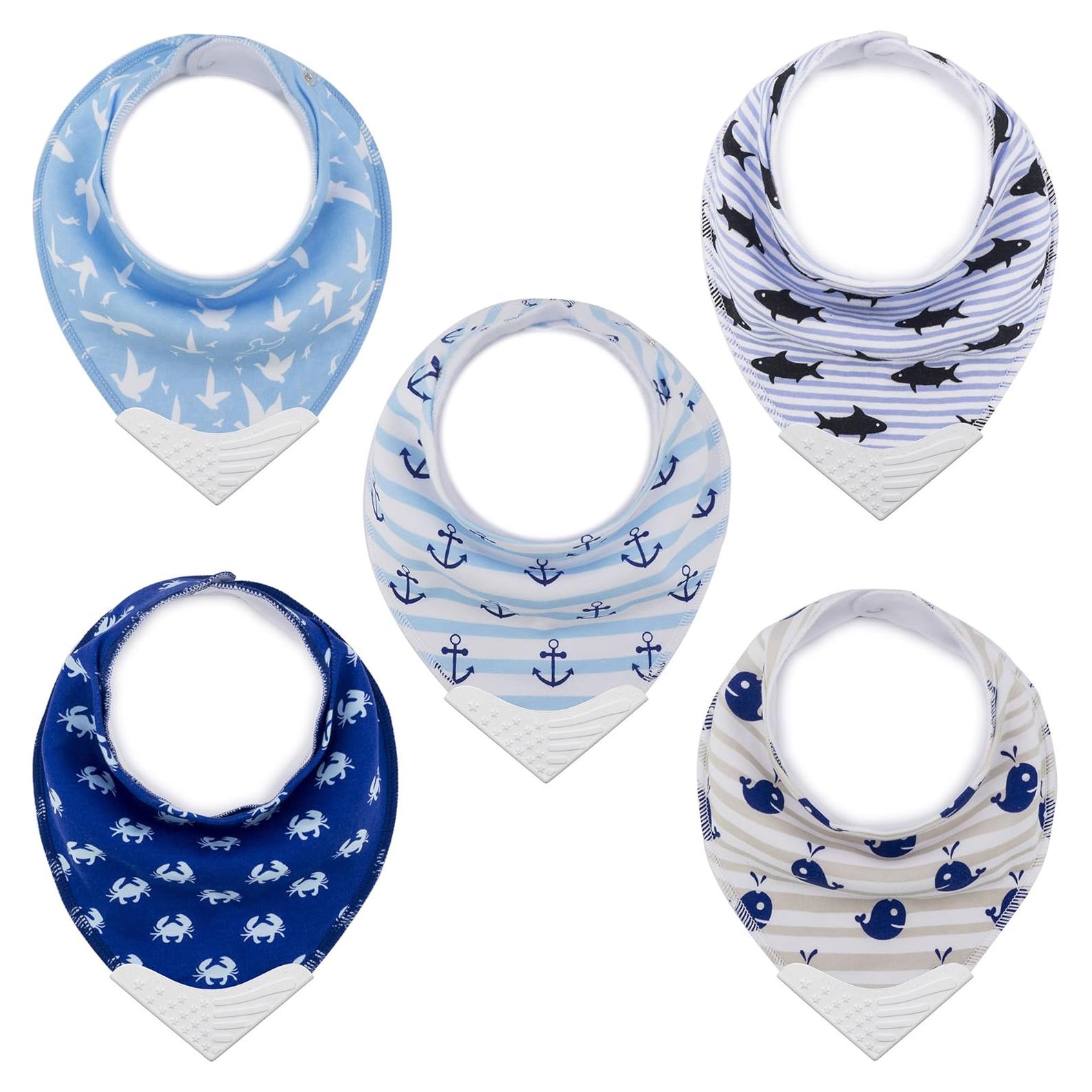 Conjunto de Baberos de Dentición Giftty Baby - Algodón Orgánico