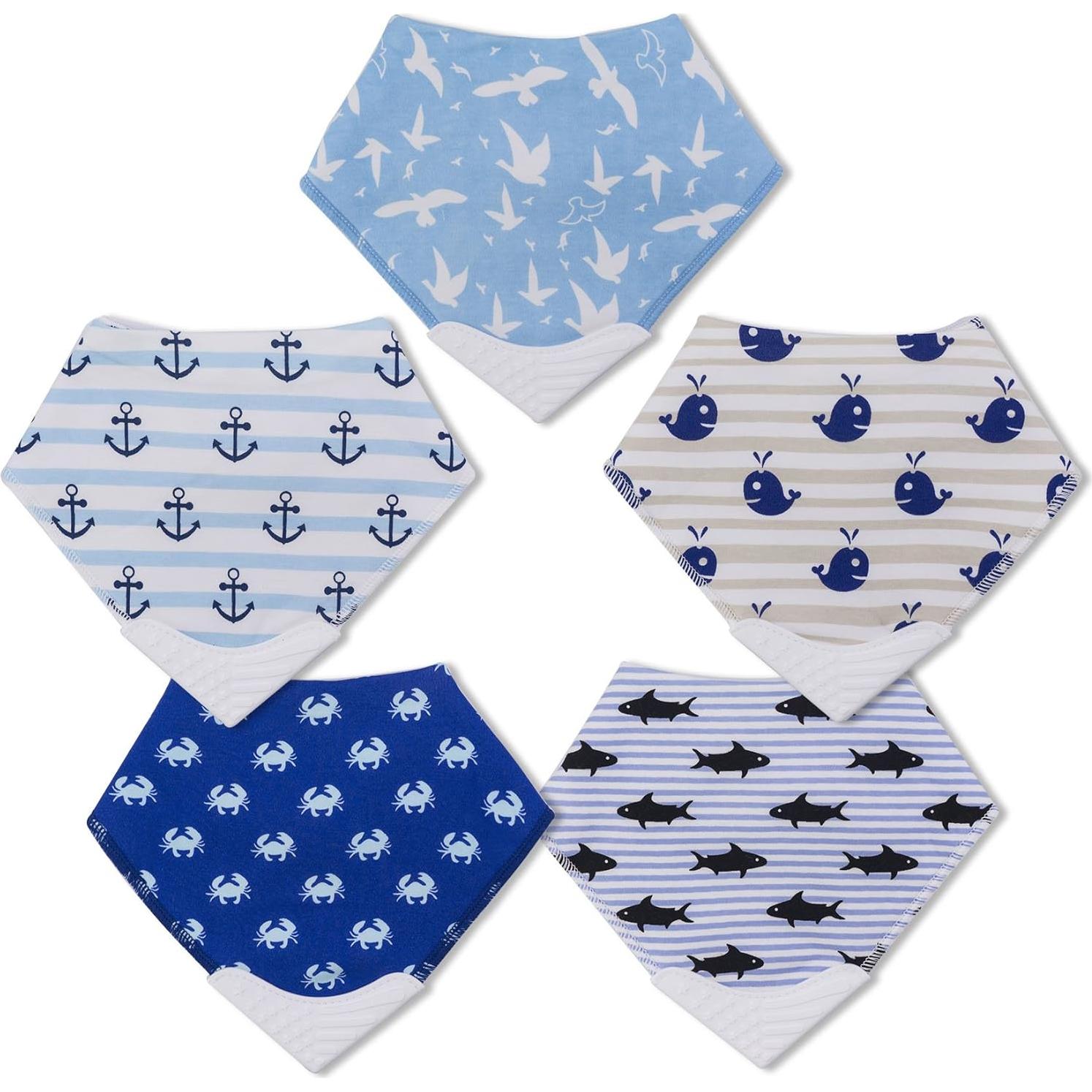 Conjunto de Baberos de Dentición Giftty Baby - Algodón Orgánico