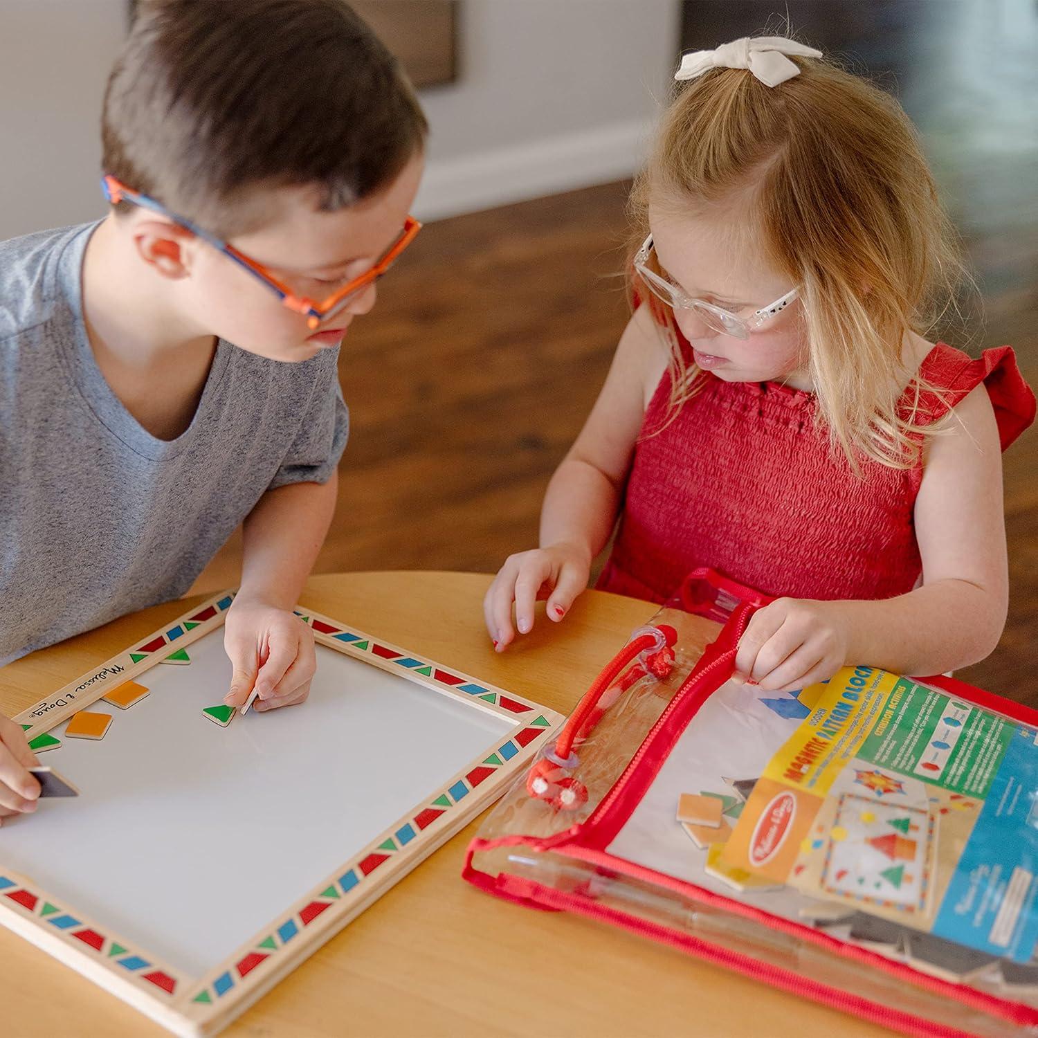 Juego de Bloques Magnéticos de Madera Melissa & Doug 120 Piezas