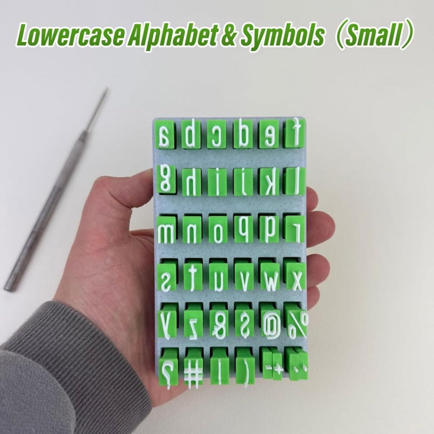 Juego de Sellos de Alfabeto Jxueych para Cerámica 20x15 cm