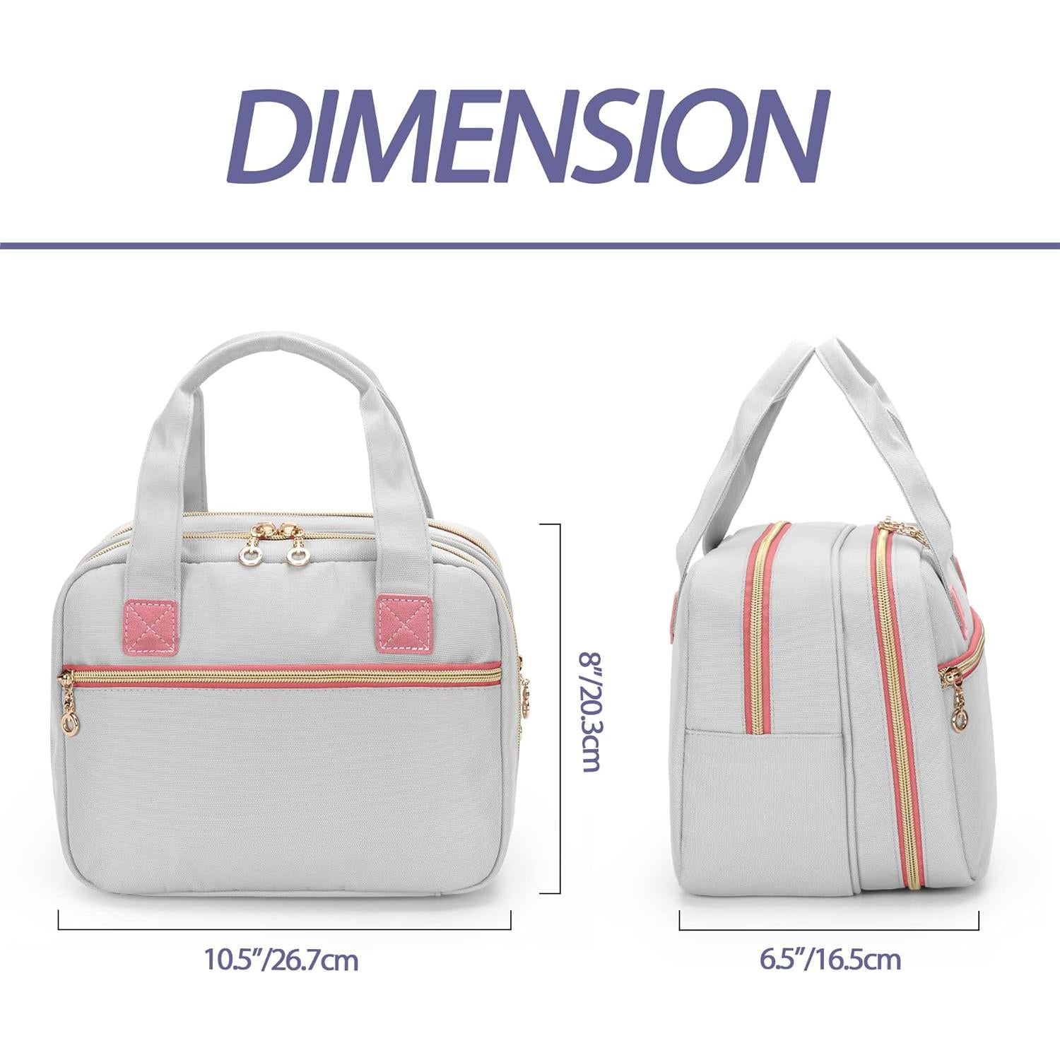 Bolsa de Extractor de Leche Materna Wearable DR033 Gris Claro Rosa