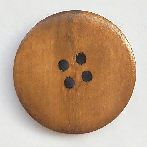 Botones de Madera Redondos 40mm Chenkou Craft 30pcs Marrón