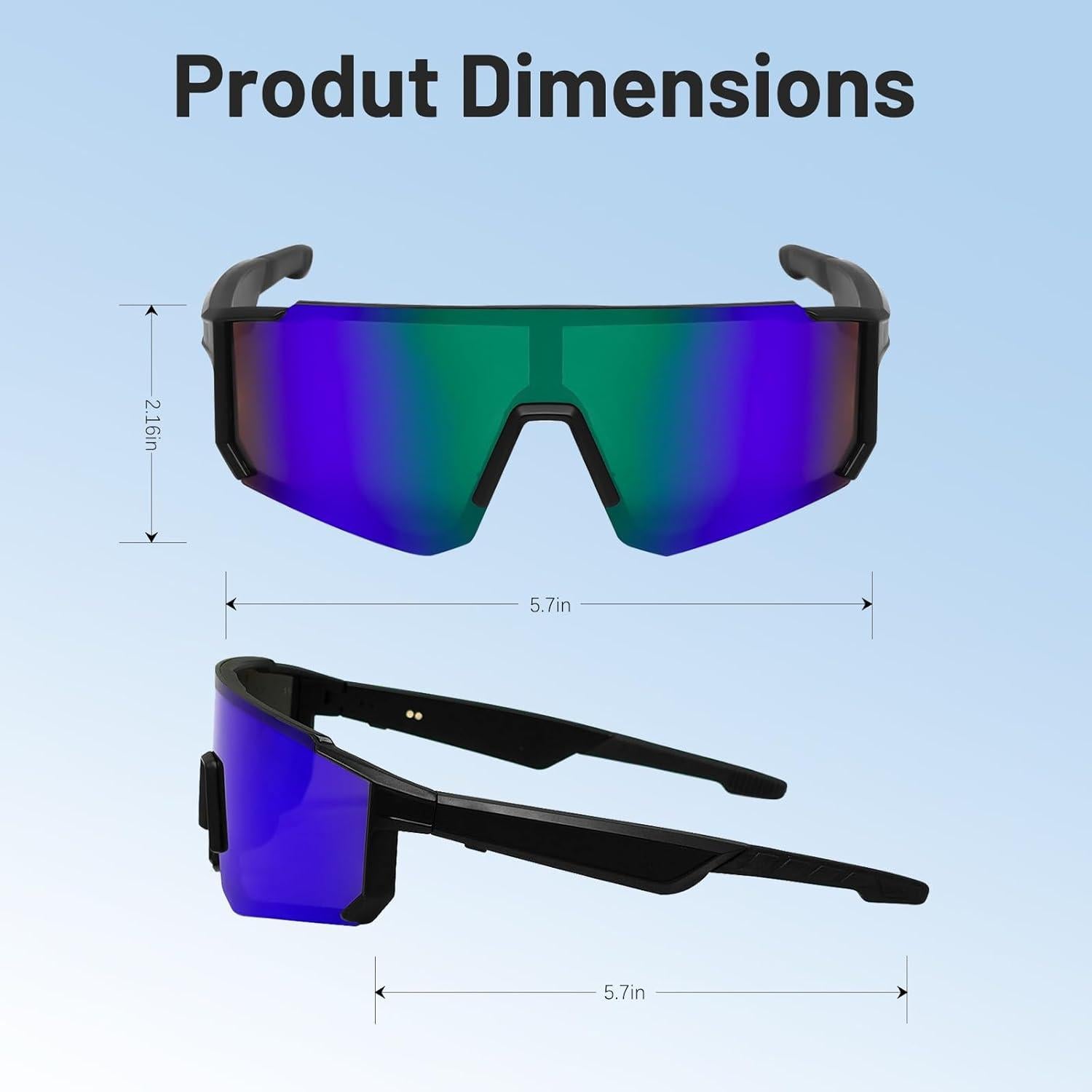 Gafas Deportivas Inteligentes QJF Azul Bluetooth UV400