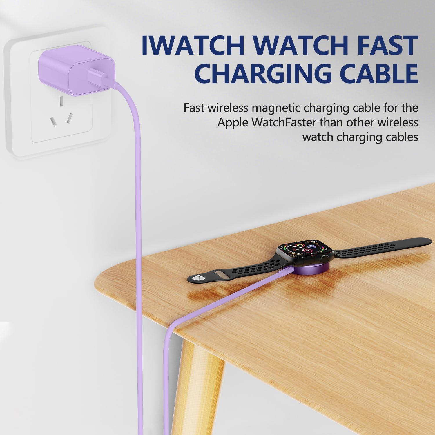 Cargador Rápido USB C Susnwere para iWatch 20W Magnético