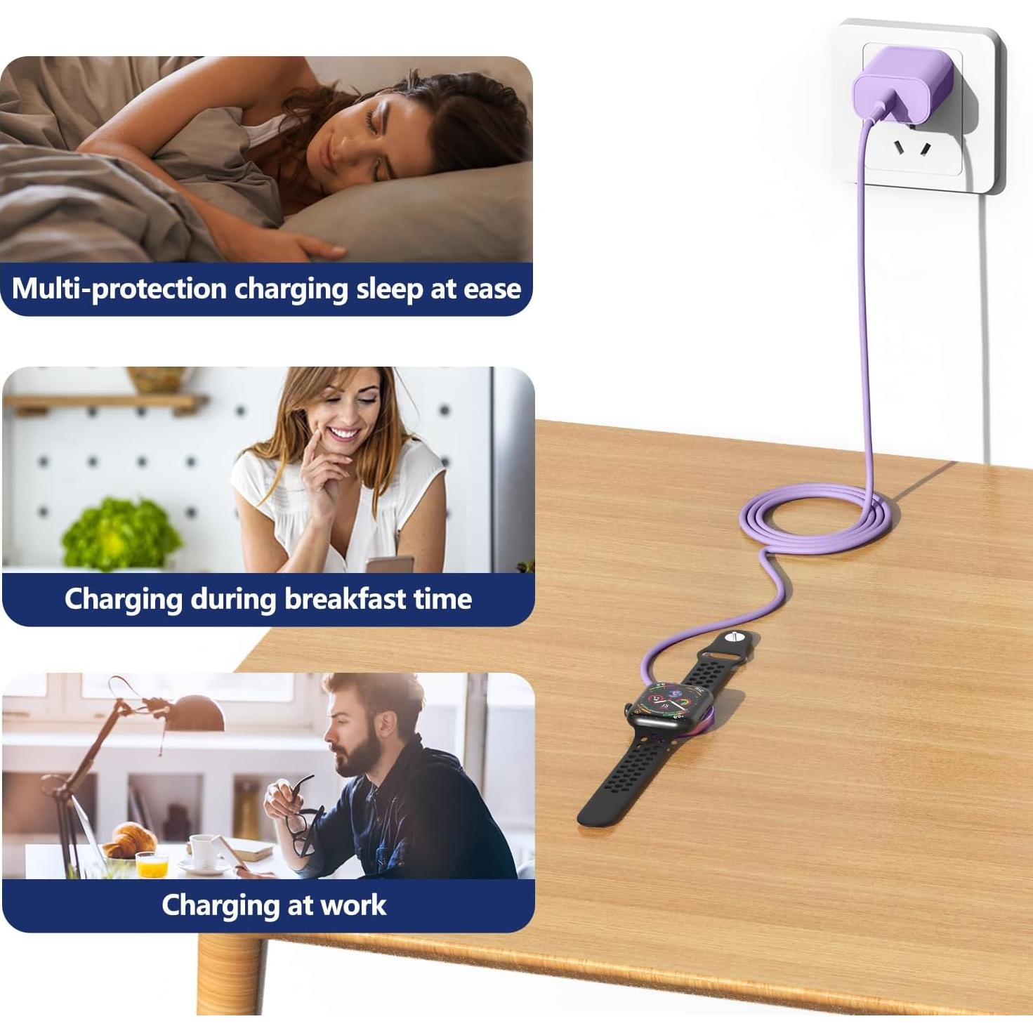 Cargador Rápido USB C Susnwere para iWatch 20W Magnético