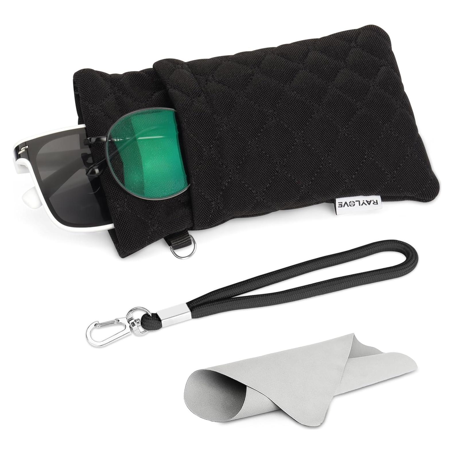 Estuche Doble para Gafas RayLove con Tapa de Presión y Paño