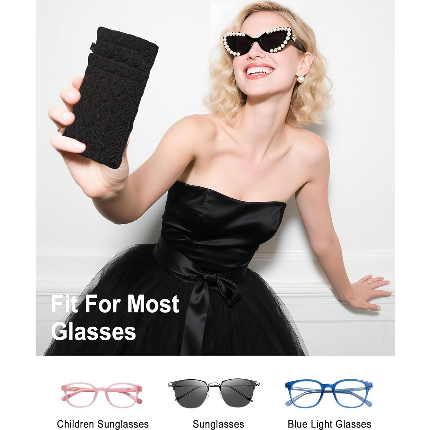 Estuche Doble para Gafas RayLove con Tapa de Presión y Paño