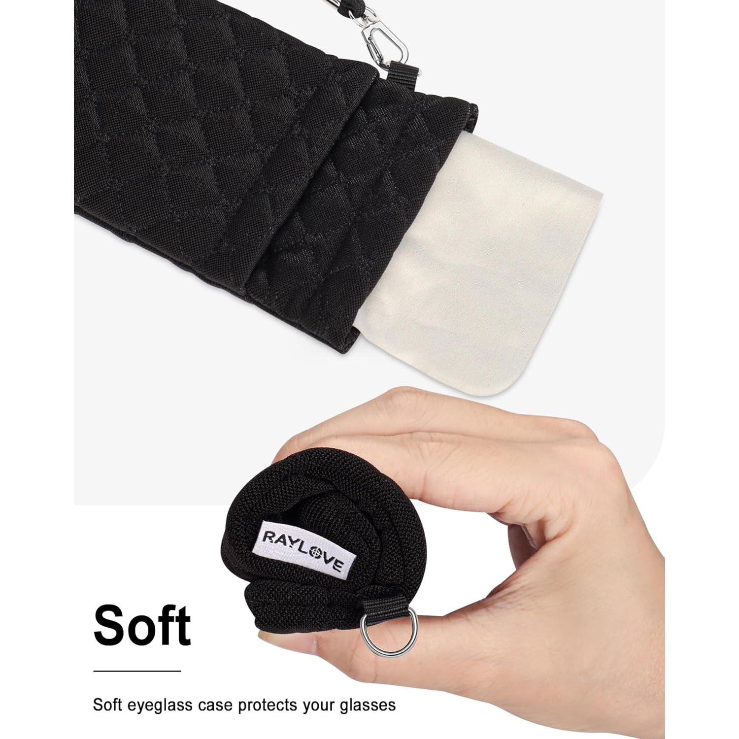 Estuche Doble para Gafas RayLove con Tapa de Presión y Paño