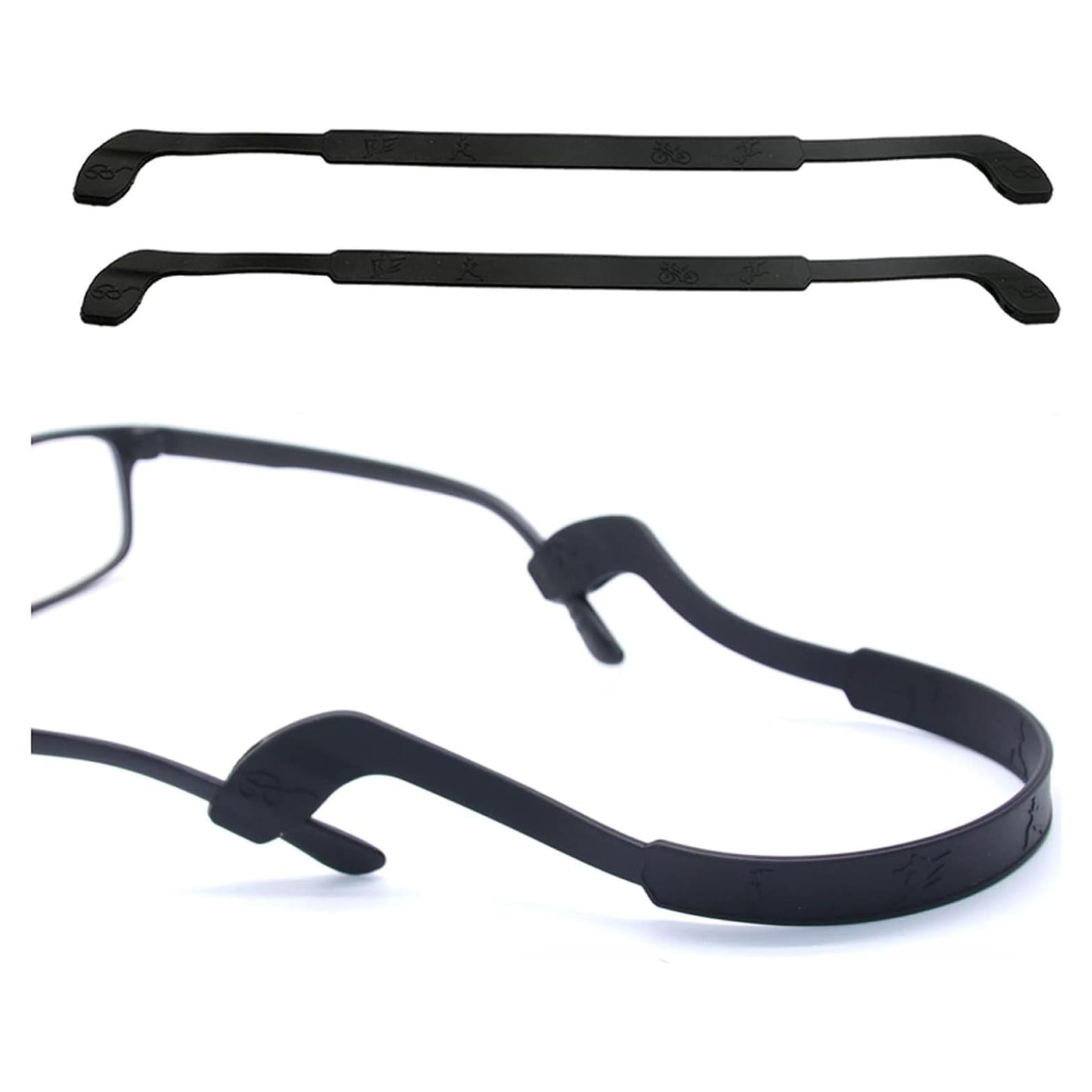 Correa de Gafas SAIGO Antideslizante de Silicona 2PCS Negro