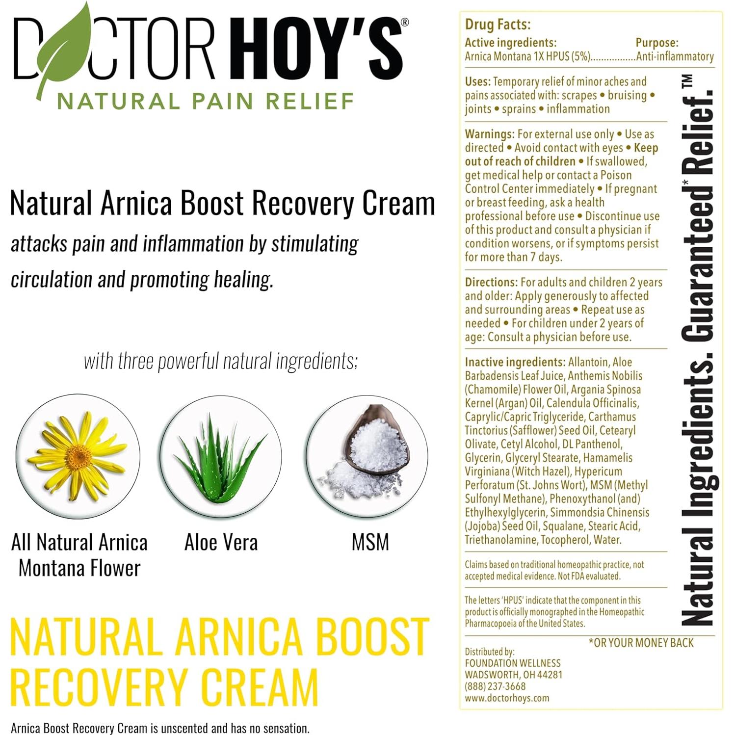 Crema de Recuperación Arnica Boost Doctor Hoy 85g Alivio Dolor