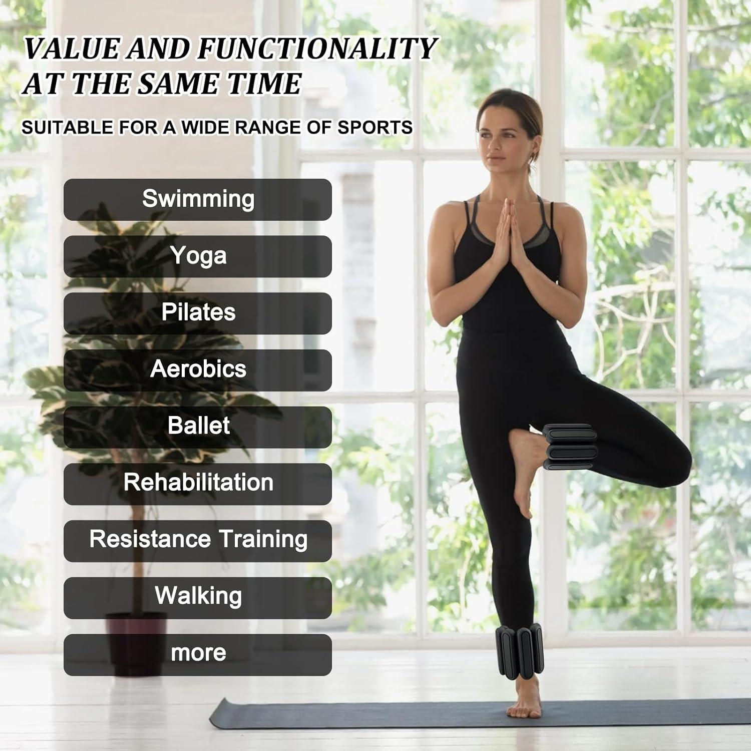 Conjunto de Pesas para Tobillos Ajustables Jeikior 0.9Kg