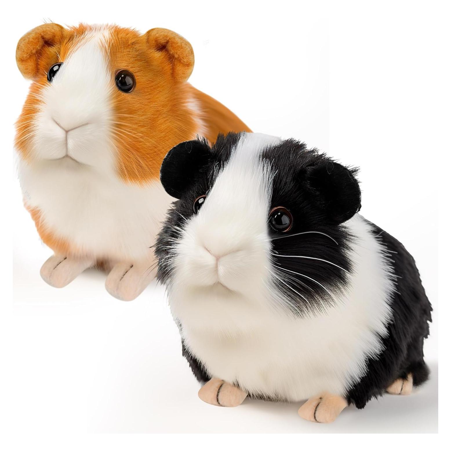 2pcs Animales de Peluche Cobaya Realistas para Niños