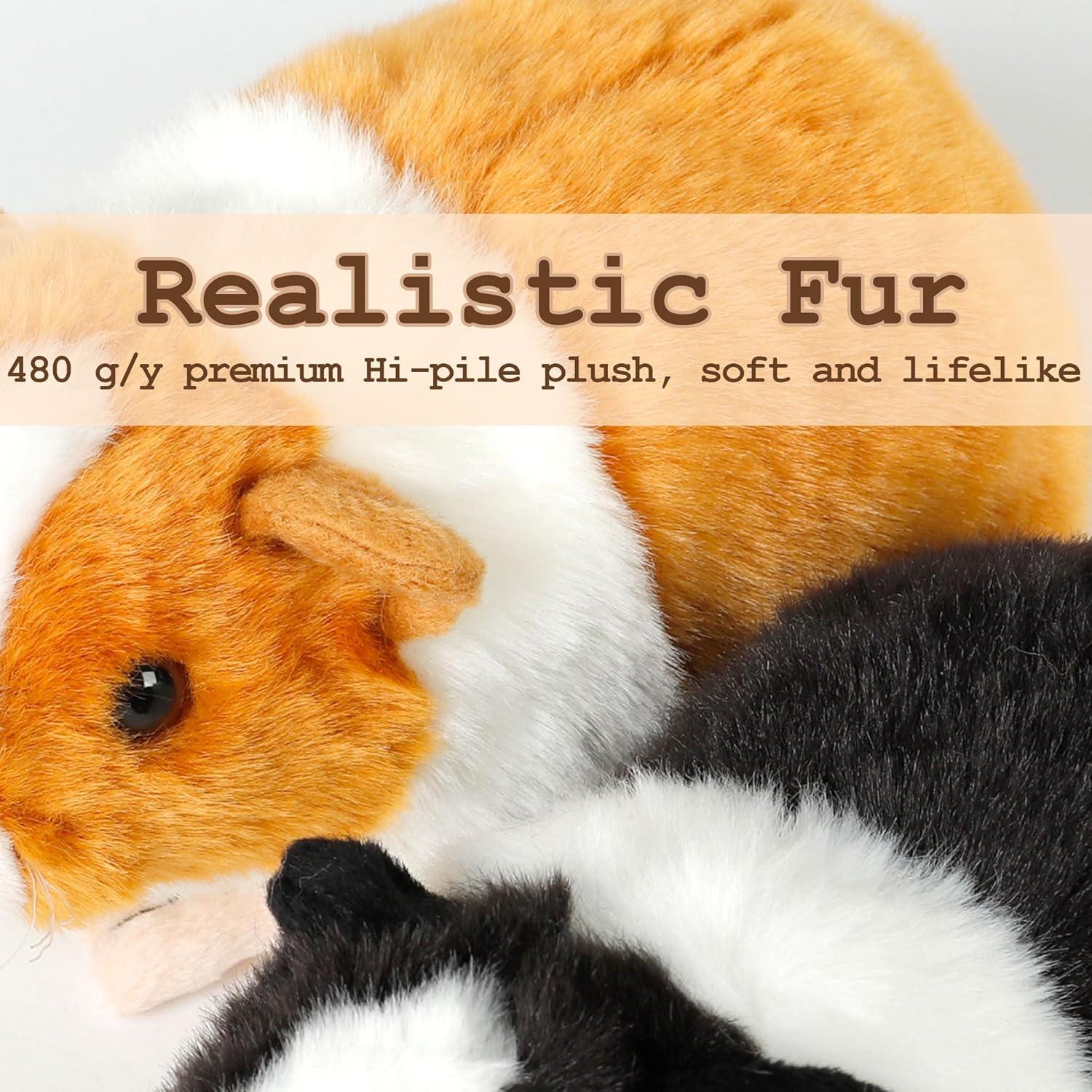 2pcs Animales de Peluche Cobaya Realistas para Niños