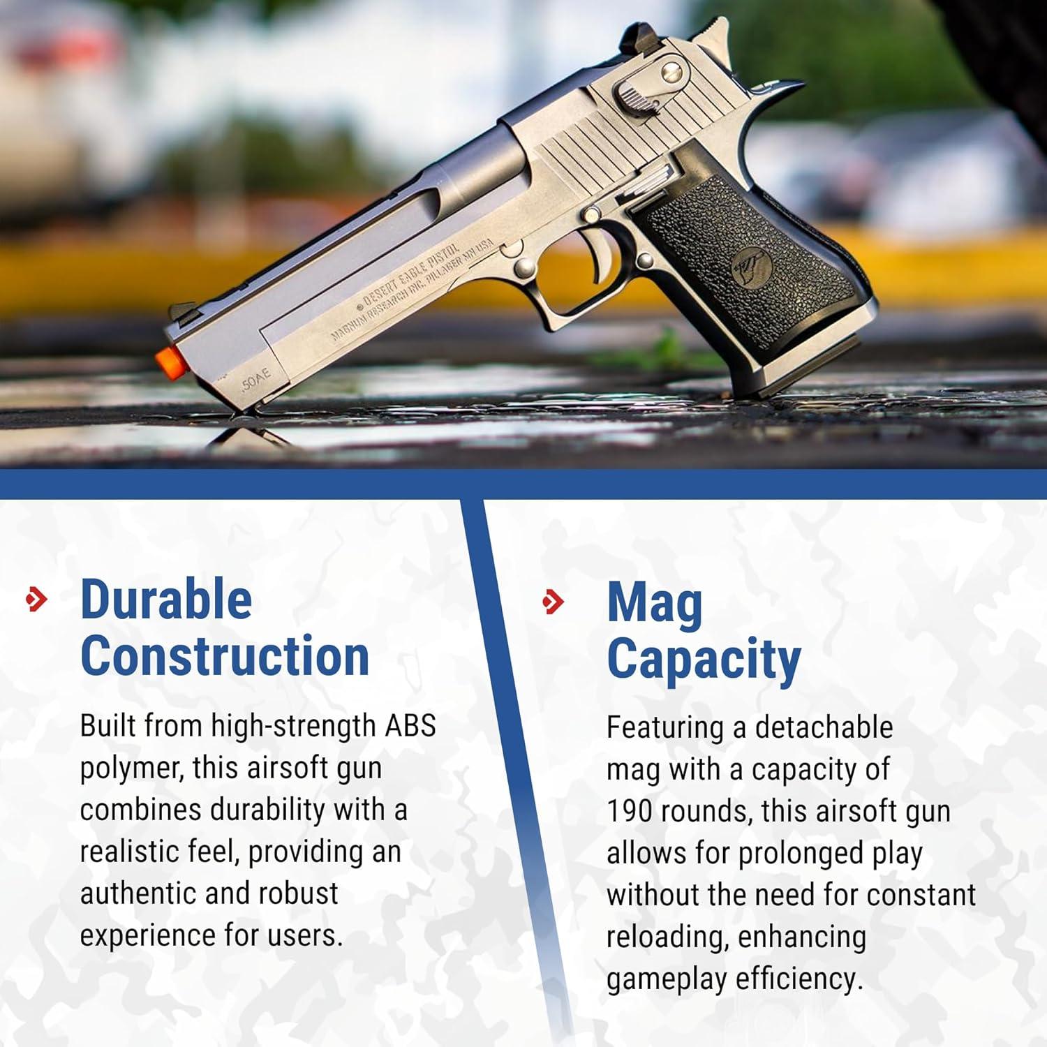 Pistola de Airsoft Desert Eagle Resorte 0.45 kg 28 Disparos