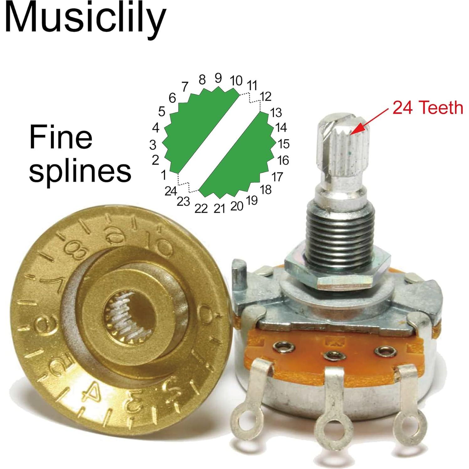 Potenciómetro de Bronce Corto CTS 450G A250K 250K para Guitarra