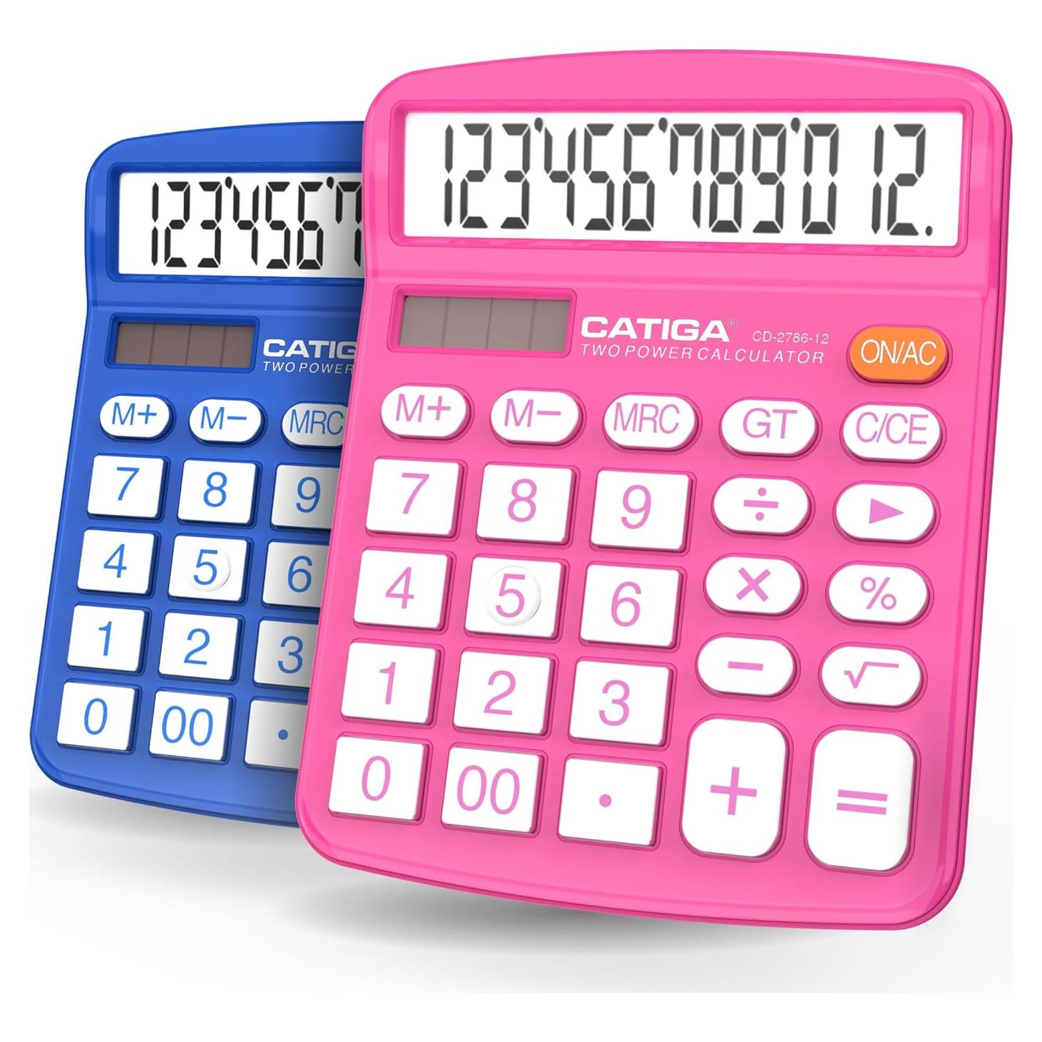 Calculadora de Escritorio Catiga CD-2786 12 Dígitos LCD Doble Alimentación