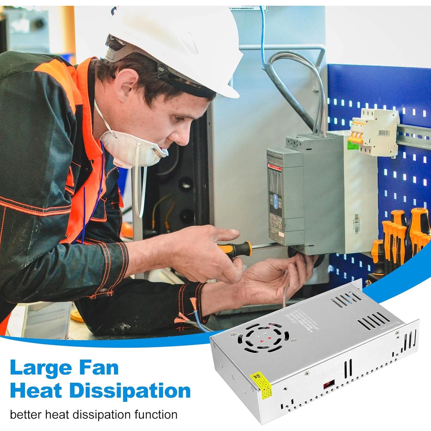 Fuente de Alimentación LED inShareplus 24V 25A 600W AC 100-240V