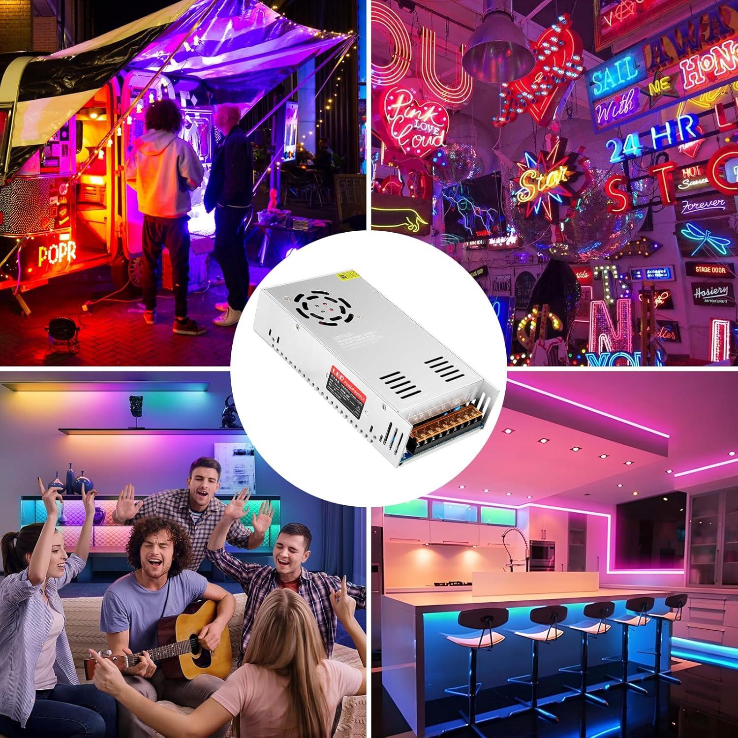 Fuente de Alimentación LED inShareplus 24V 25A 600W AC 100-240V