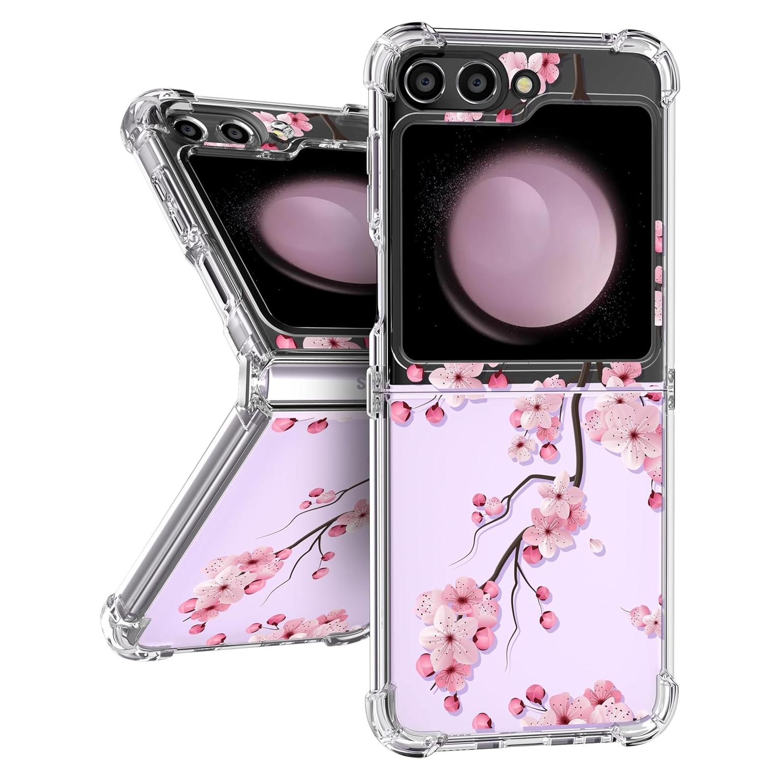 Funda protectora Plakill para Samsung Galaxy Z Flip 5, floral