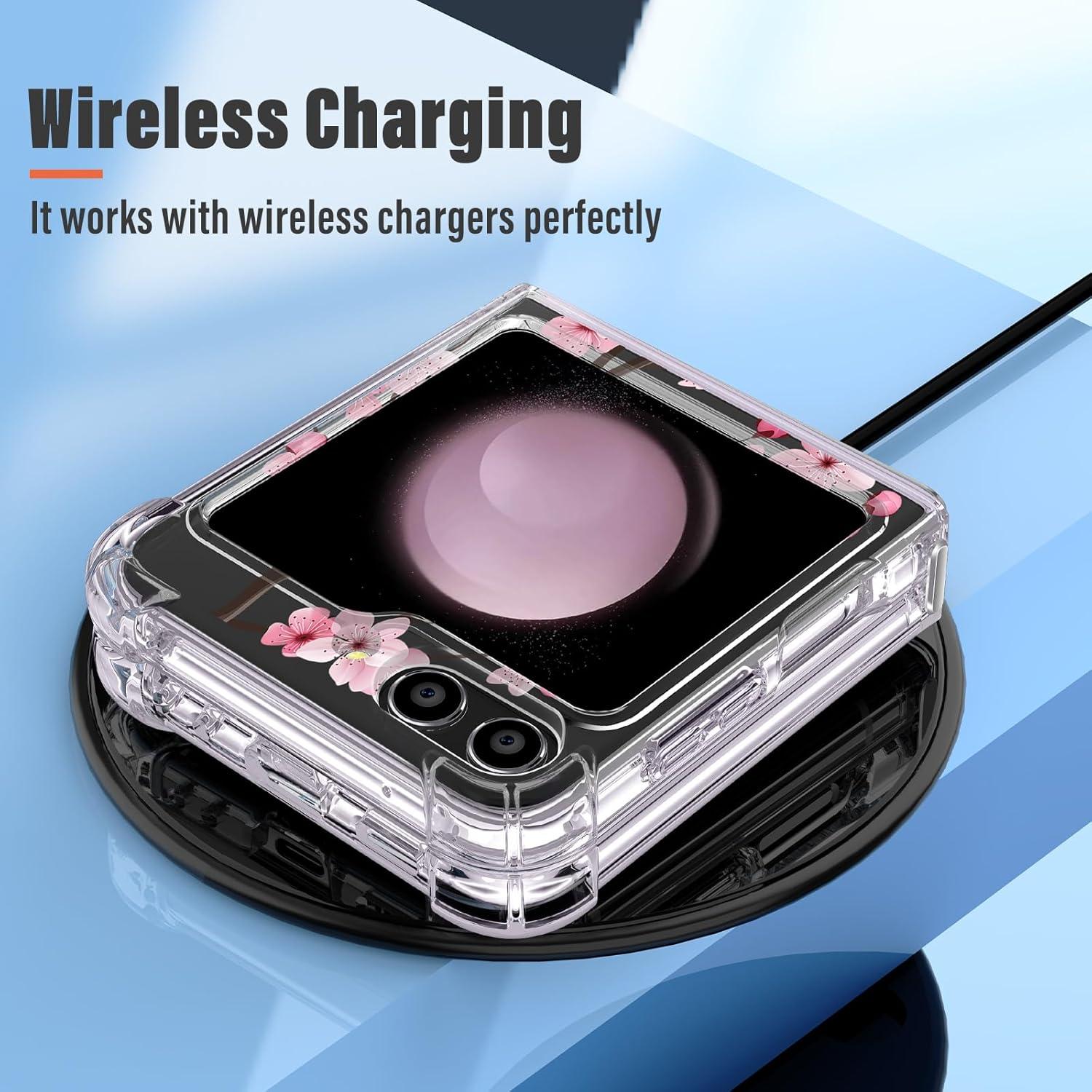 Funda protectora Plakill para Samsung Galaxy Z Flip 5, floral