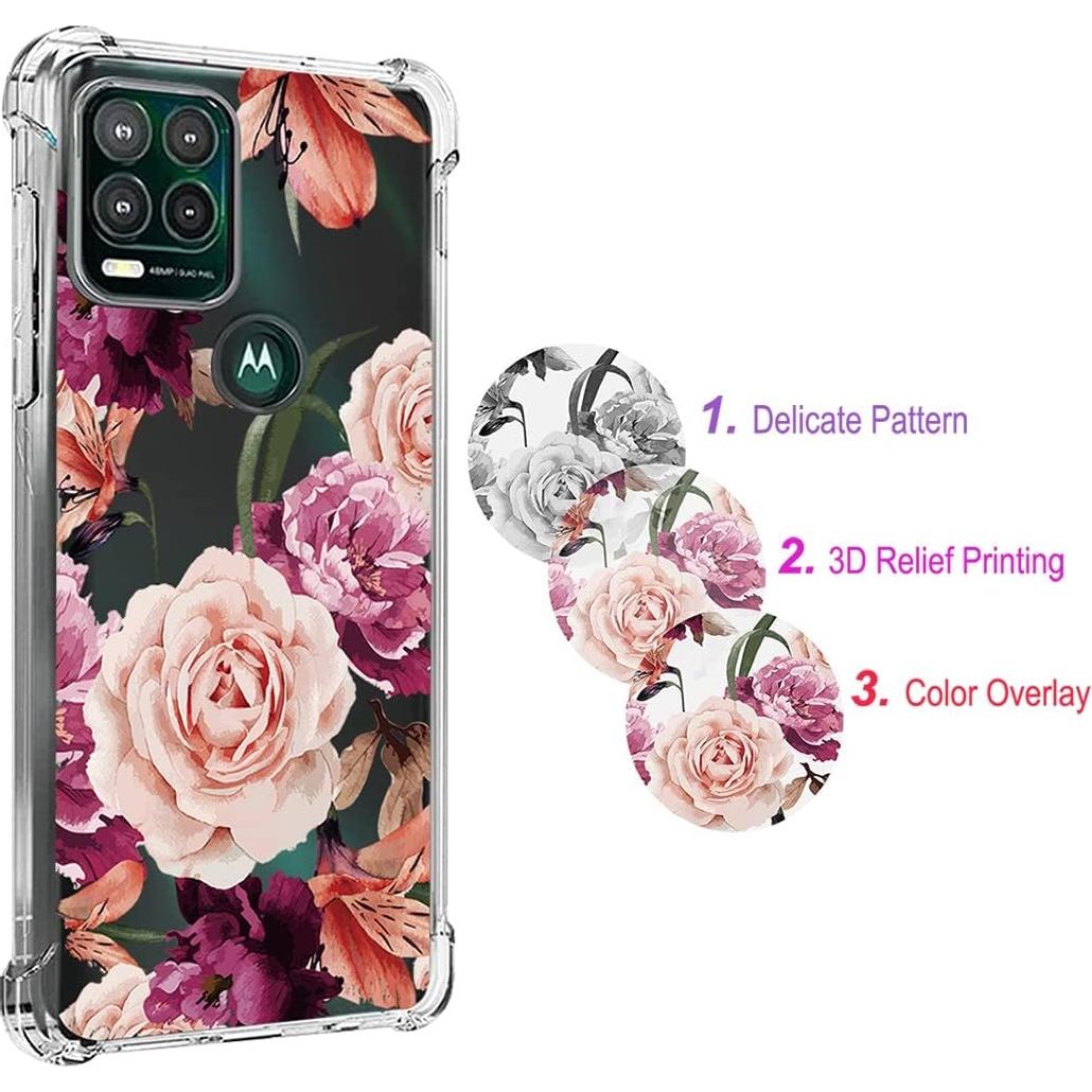 Funda Protectora TPU Floral para Moto G Stylus 5G 2021