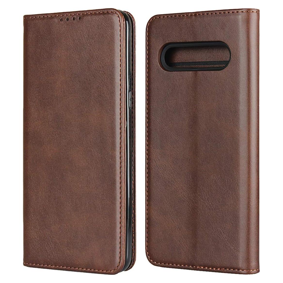 Funda de Cartera iCoverCase para LG V60 ThinQ 5G - Cuero PU Marrón