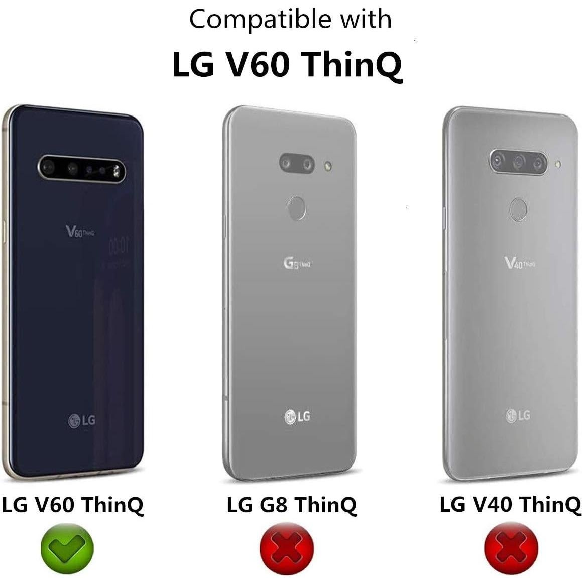 Funda de Cartera iCoverCase para LG V60 ThinQ 5G - Cuero PU Marrón