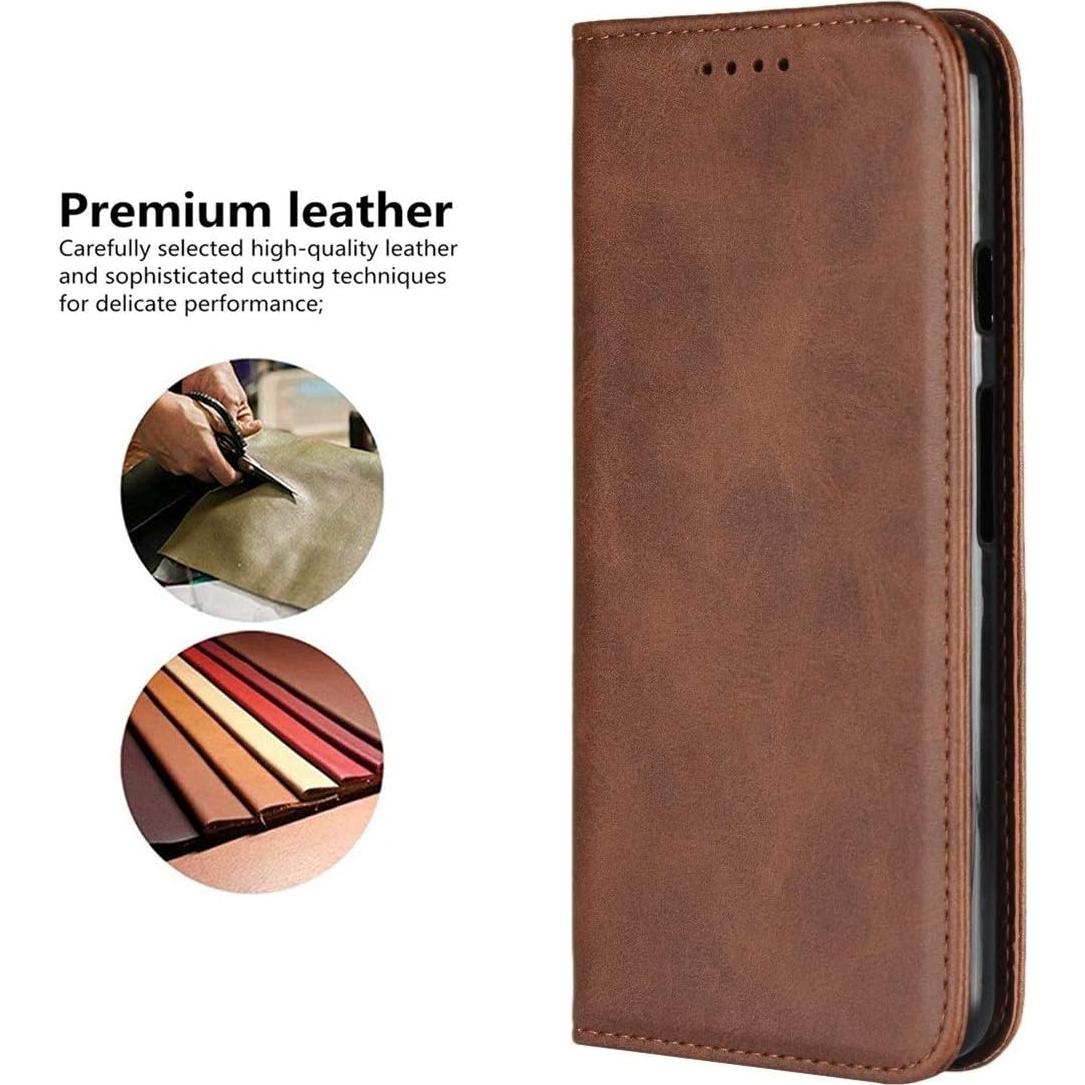 Funda de Cartera iCoverCase para LG V60 ThinQ 5G - Cuero PU Marrón