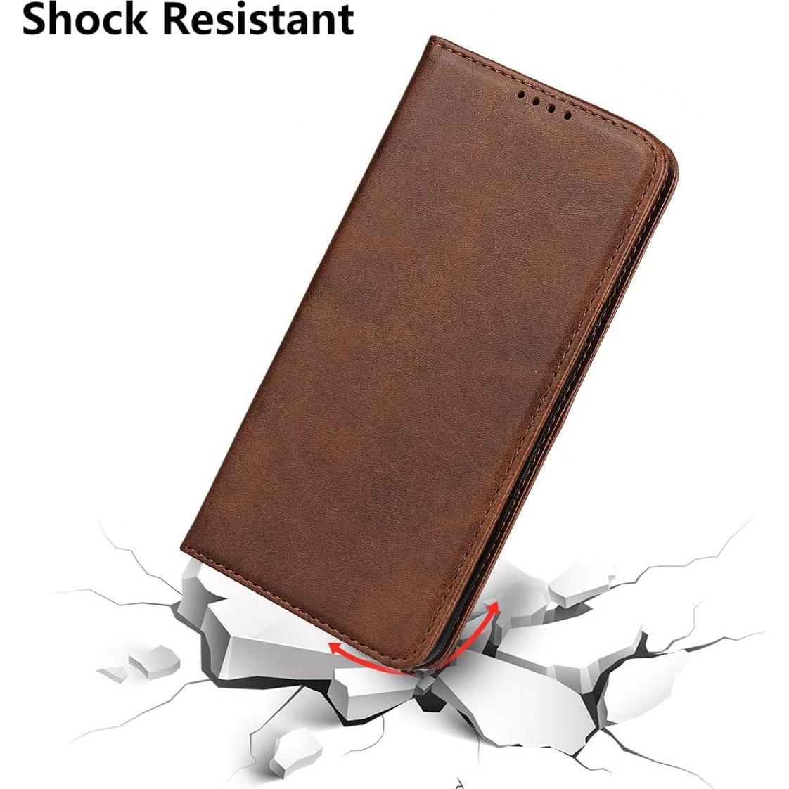 Funda de Cartera iCoverCase para LG V60 ThinQ 5G - Cuero PU Marrón