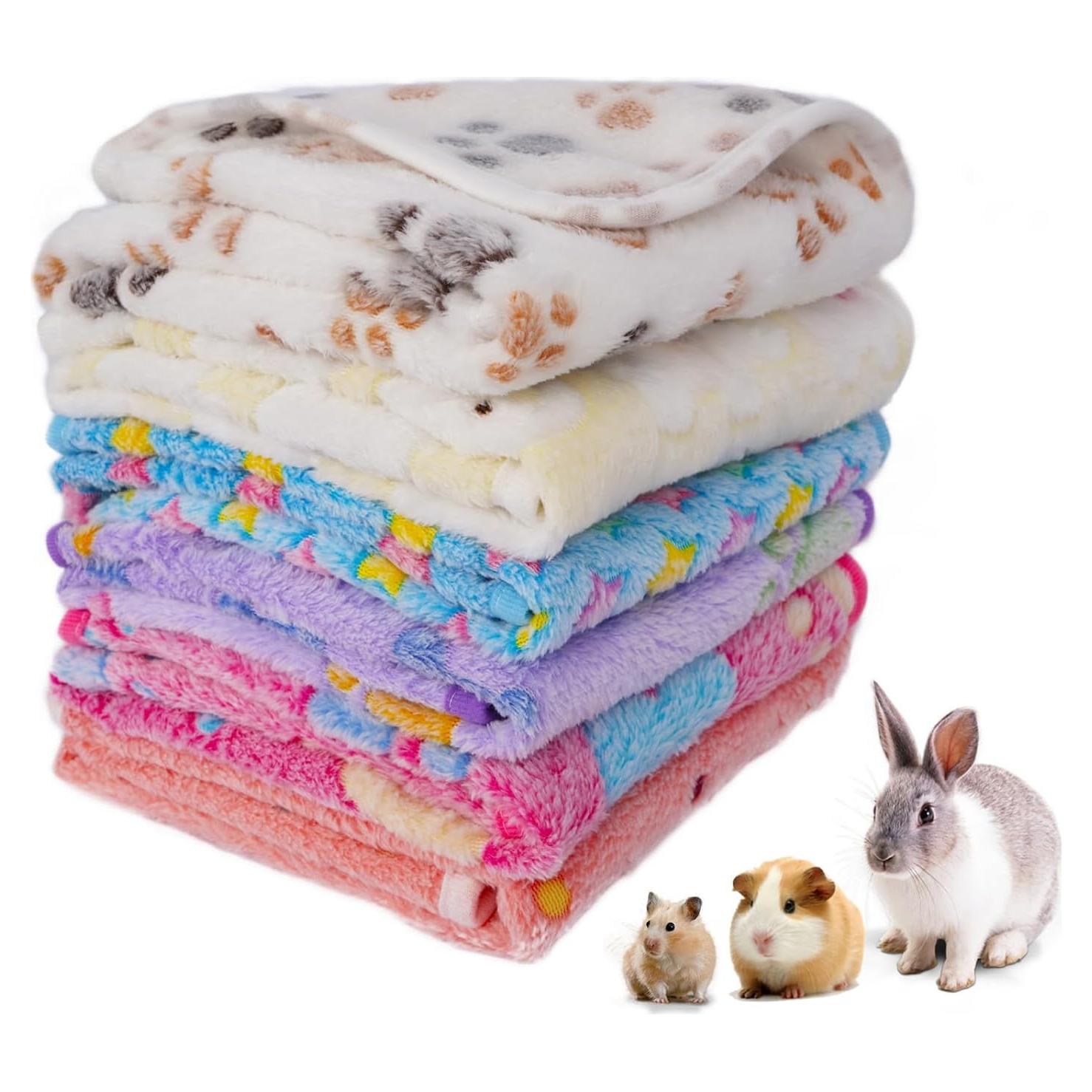 6 Forros de Franela HOBBTREE para Jaula de Cobayas 76x52 cm