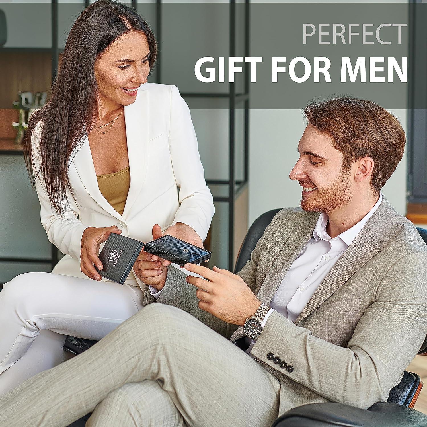 Cartera Slim TRAVANDO Atlanta Hombre Bloqueo RFID Carbono