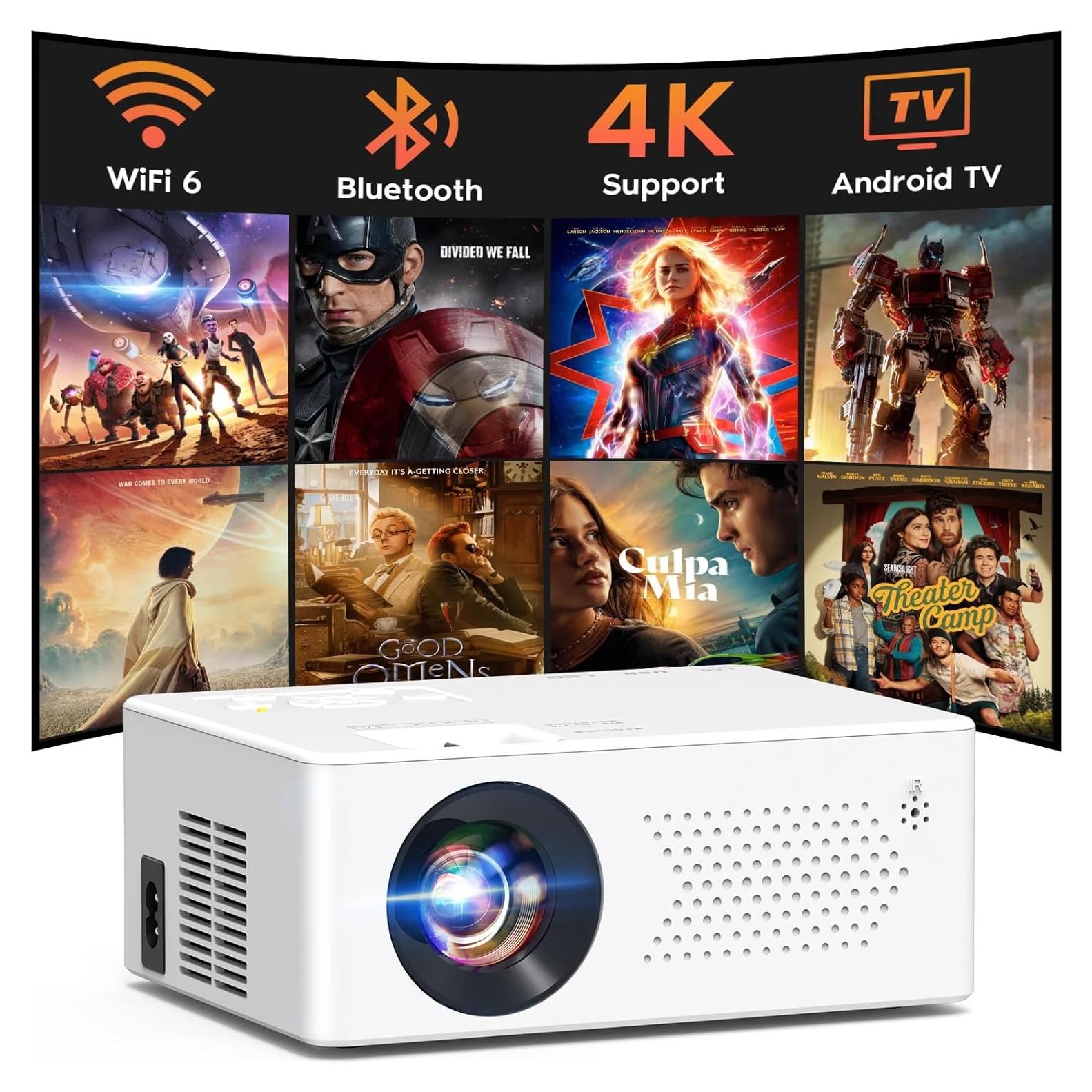 Proyector Mini Inteligente PURSHE PU08 Full HD 1080P WiFi Bluetooth