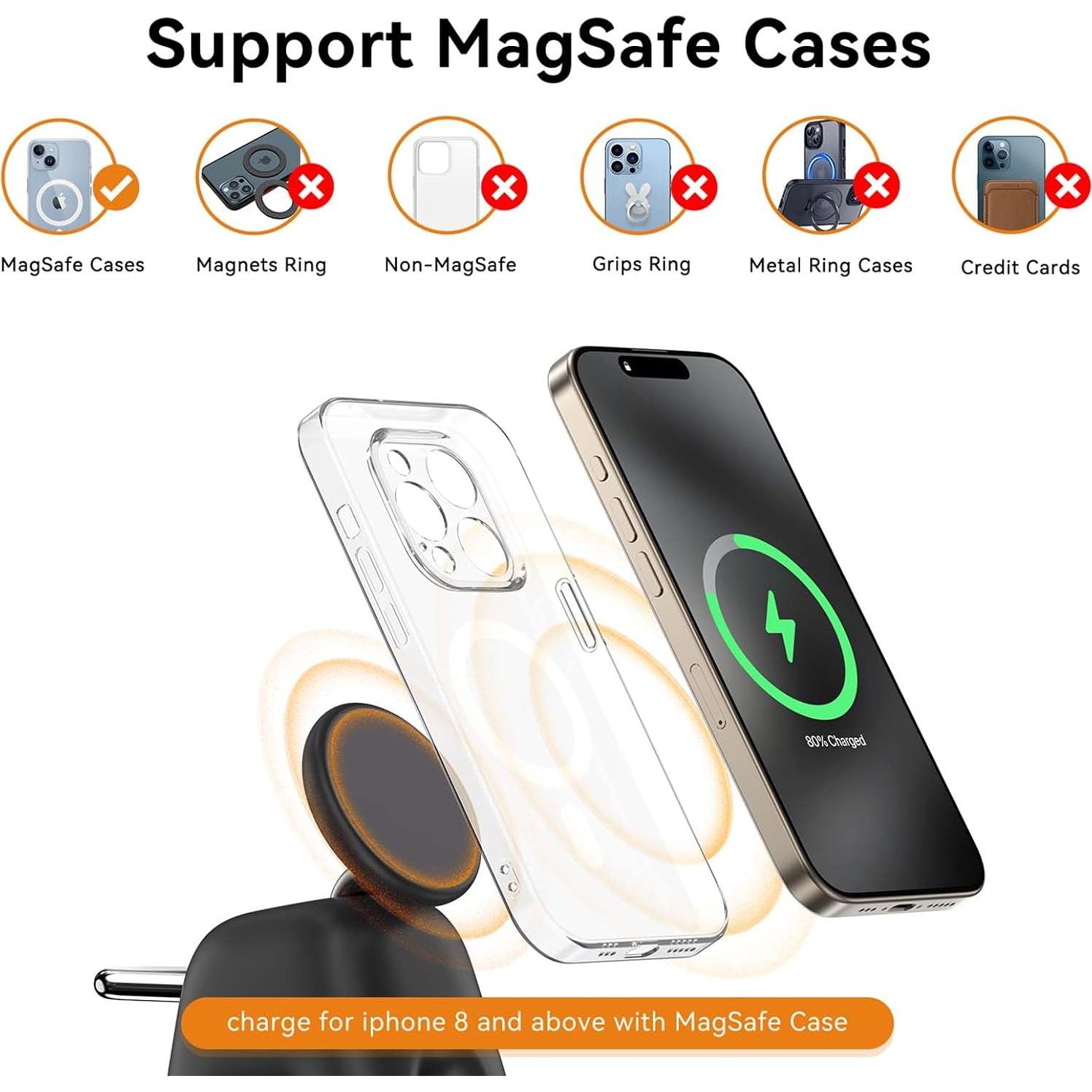 Estación de Carga Inalámbrica Magnética AOK-K11 15W para iPhone