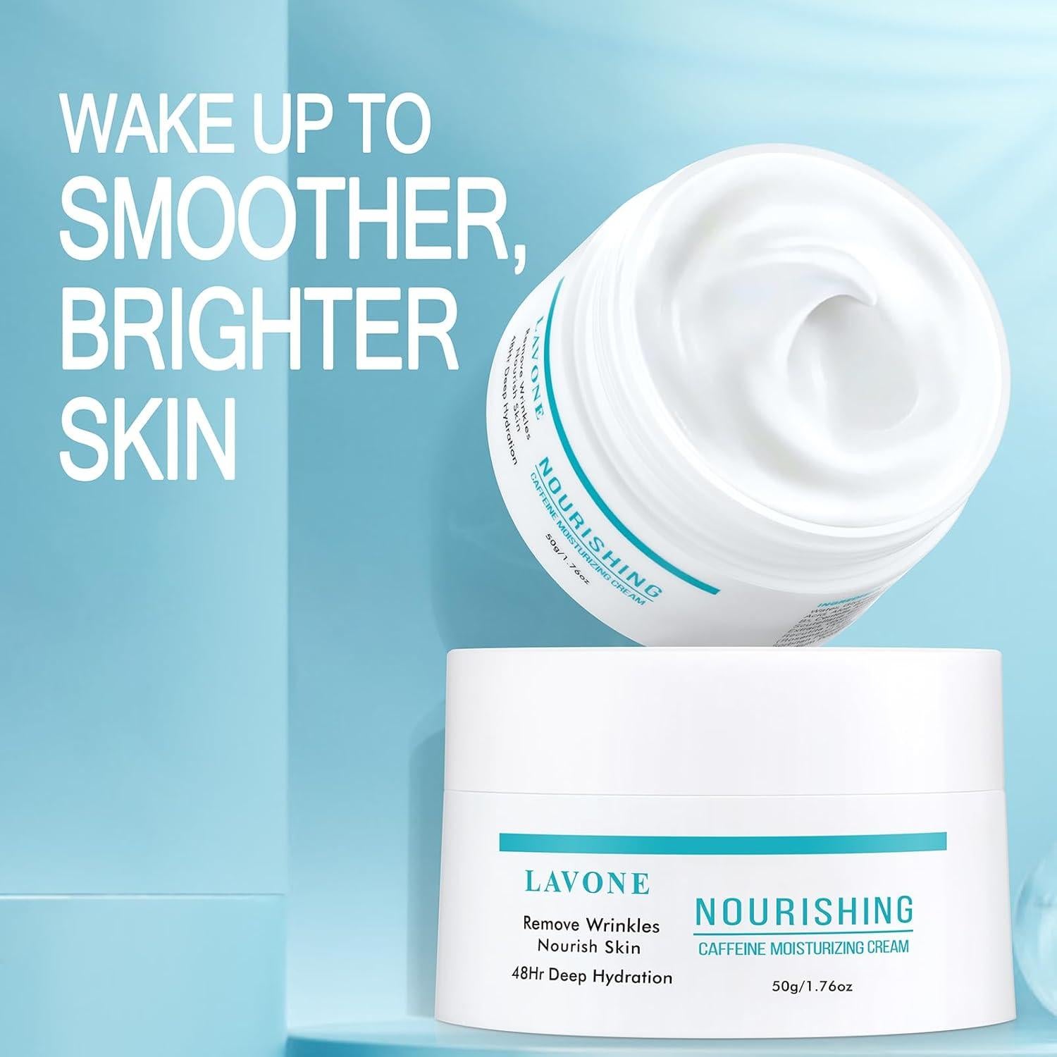 Crema Hidratante Facial LAVONE 52.5 ml con Ácido Hialurónico