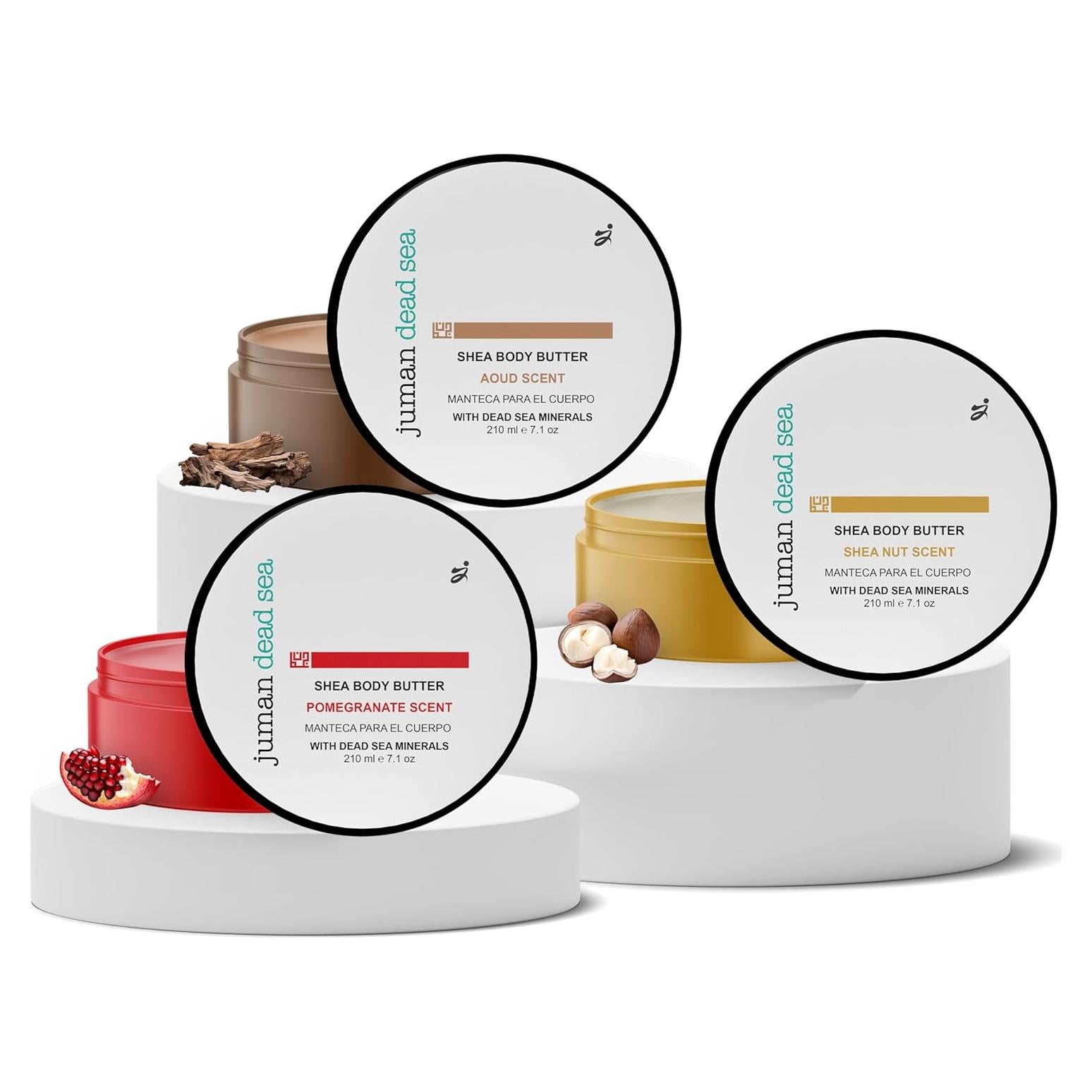 Trío de Manteca Corporal JUMAN con Minerales del Mar Muerto