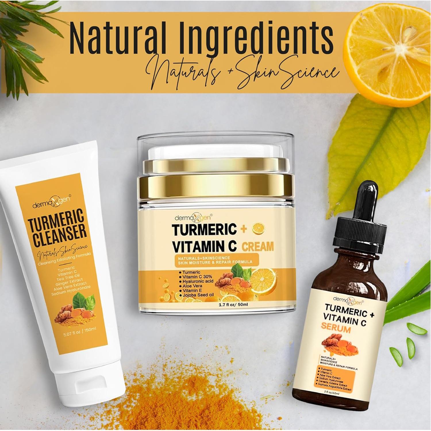 Kit de Cuidado Facial Completo Cúrcuma Naturals+SkinScience