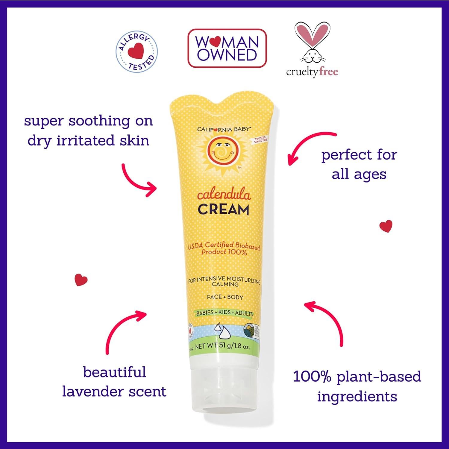 Crema de Caléndula California Baby 51 g | Suavizante Piel Bebés