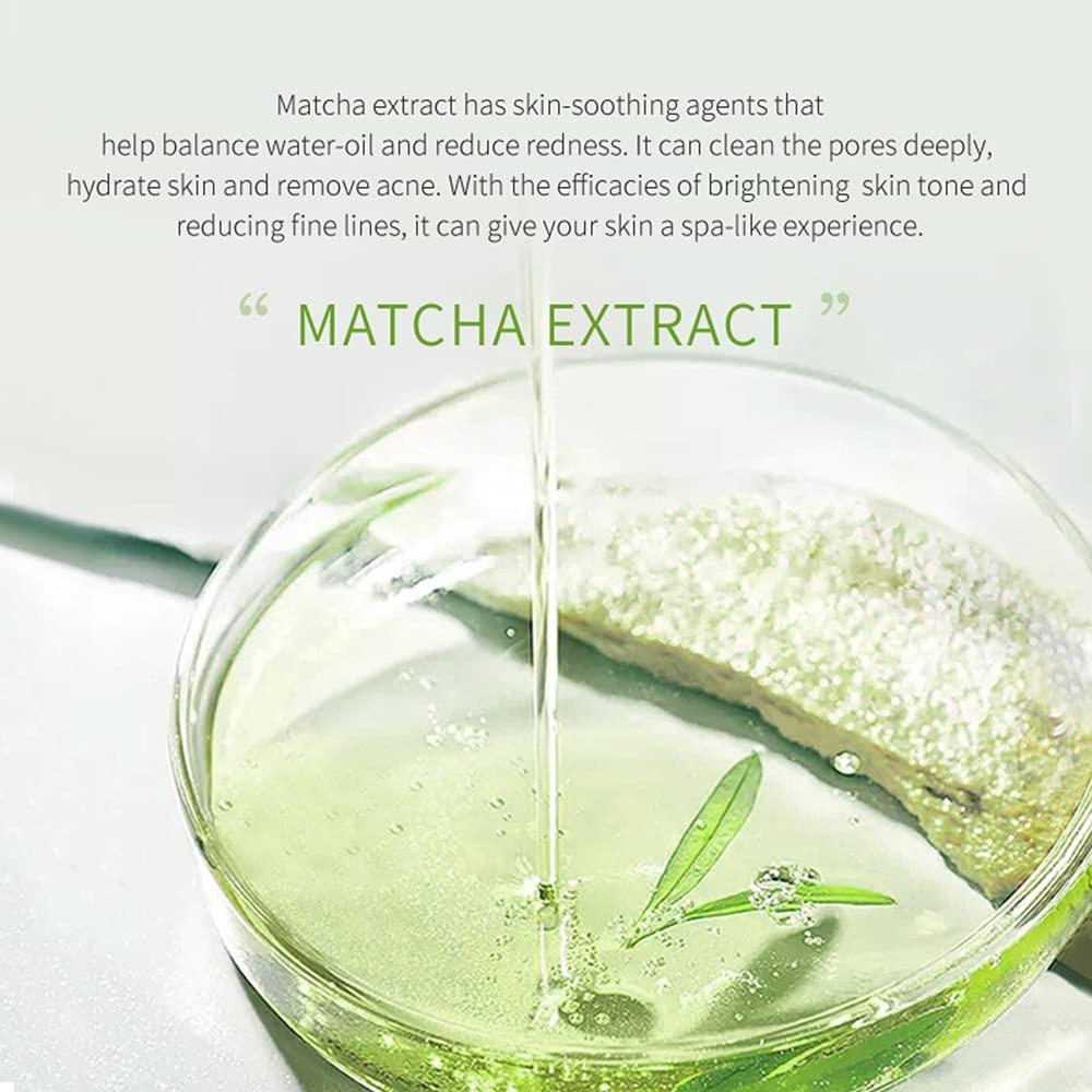 Mascarilla Facial de Té Verde Matcha BEUKING 12 Piezas Hidratante