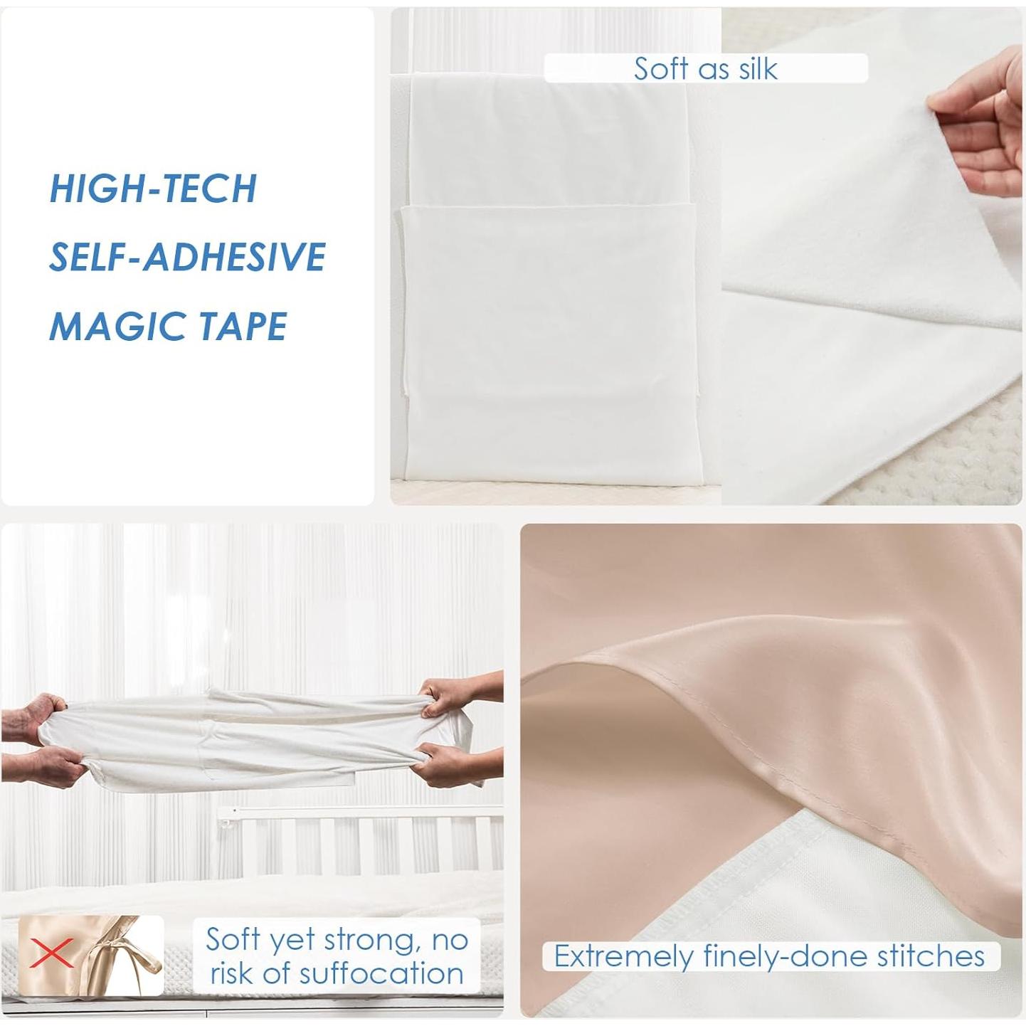 Funda de Cuna de Seda 100% Morera PROMEED 23 Momme Champán