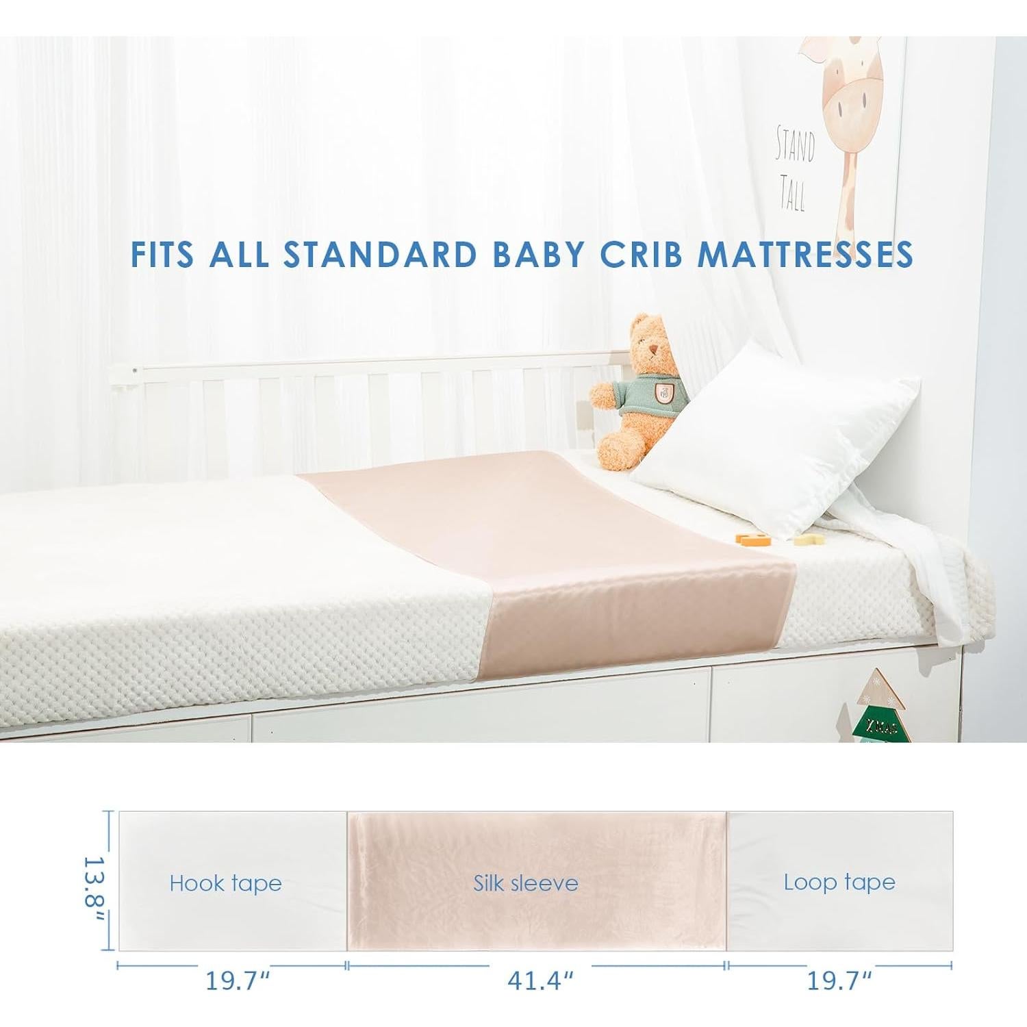 Funda de Cuna de Seda 100% Morera PROMEED 23 Momme Champán