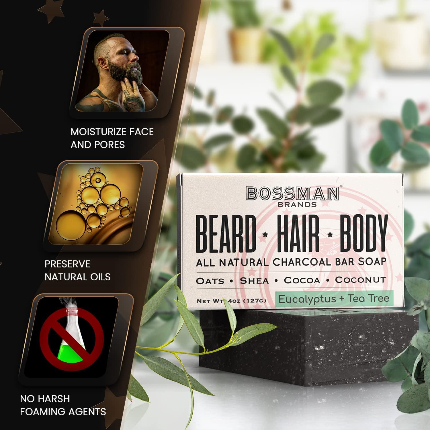 Jabón en Barra 4 en 1 Bossman Eucalipto y Árbol de Té 108.9 g