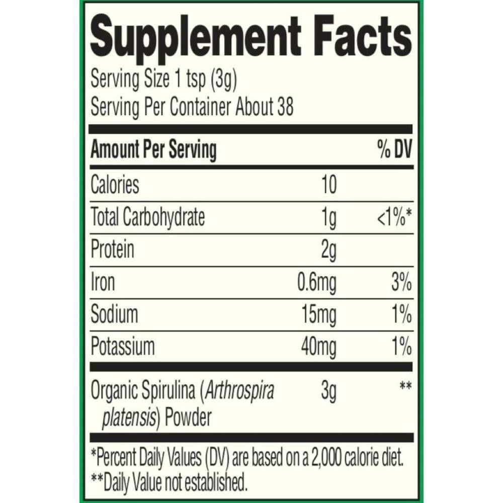 Polvo de Superalimento Espirulina Orgánica 365 Whole Foods 113g
