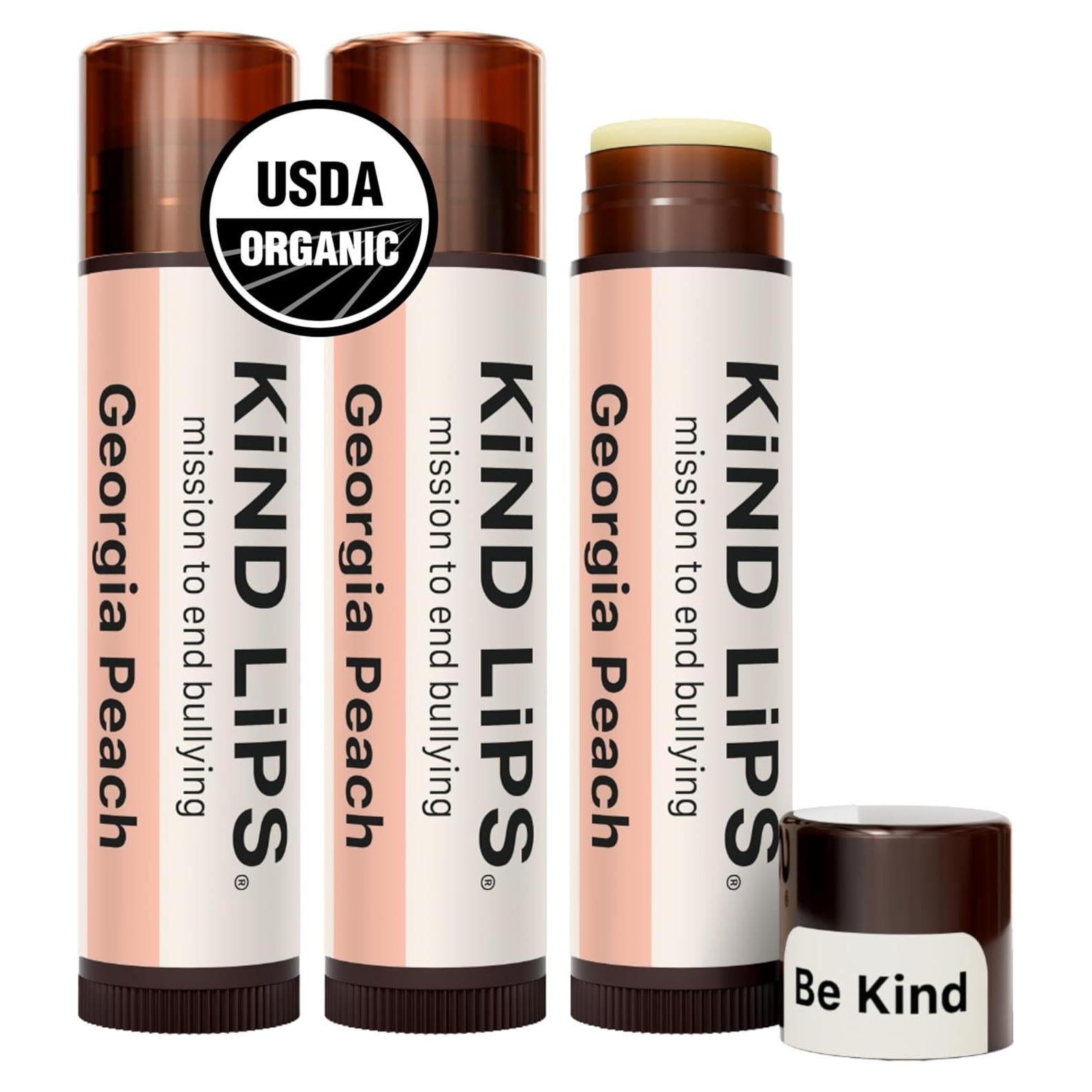 Bálsamo Labial Orgánico Kind Lips Durazno 3-Pack 12.75g