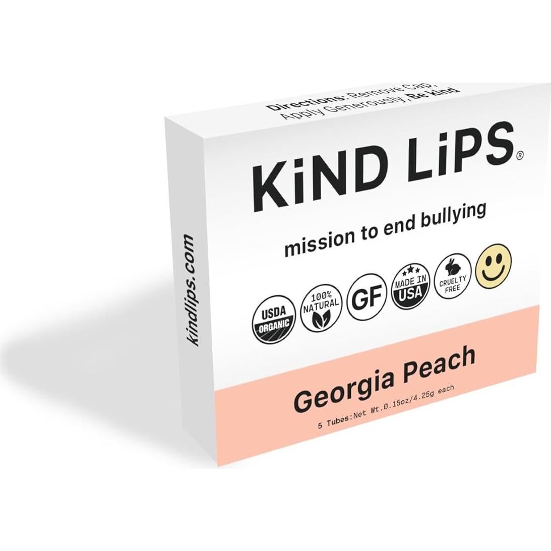 Bálsamo Labial Orgánico Kind Lips Durazno 3-Pack 12.75g