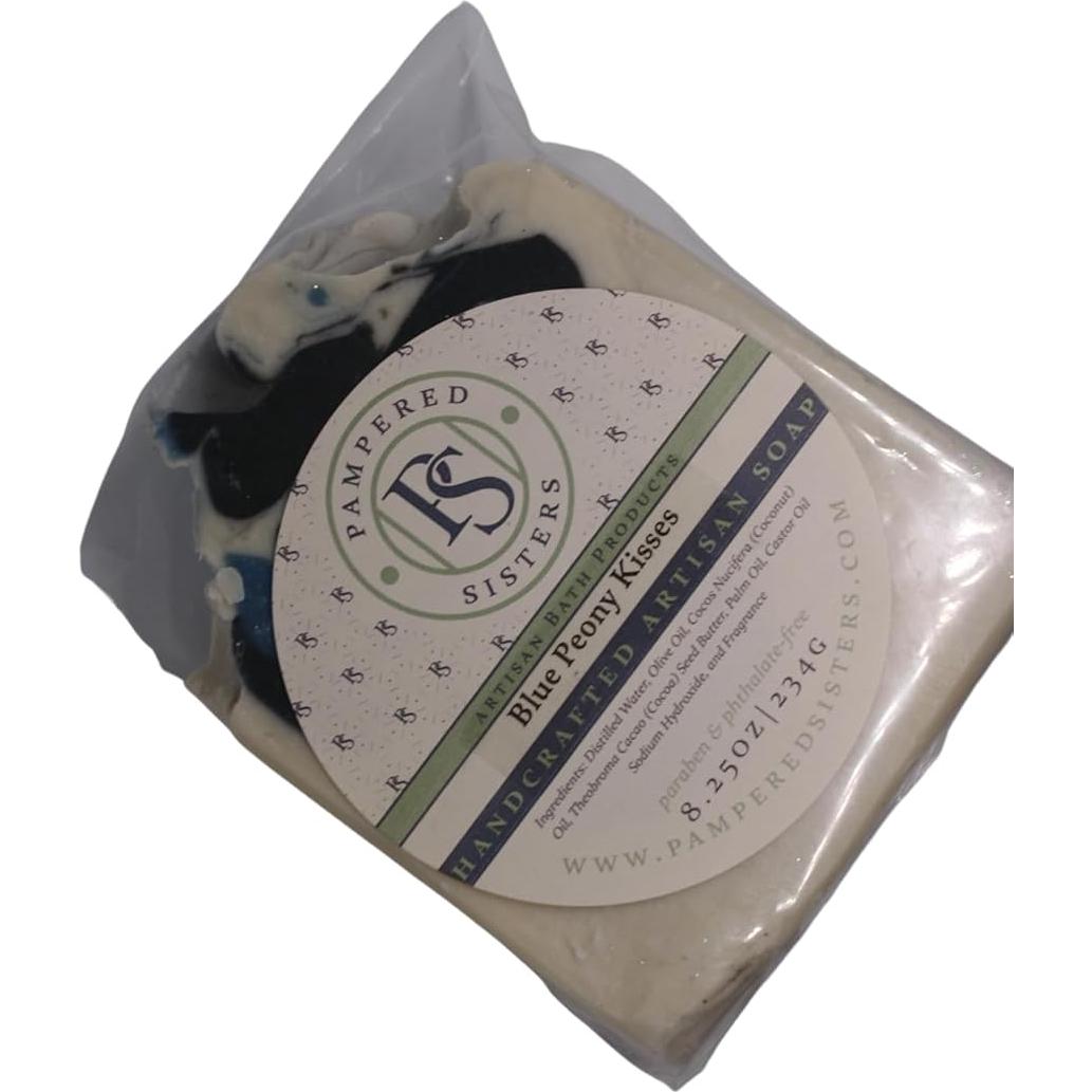Jabón Artesanal Hidratante 234 g - Besos de Peonía Azul